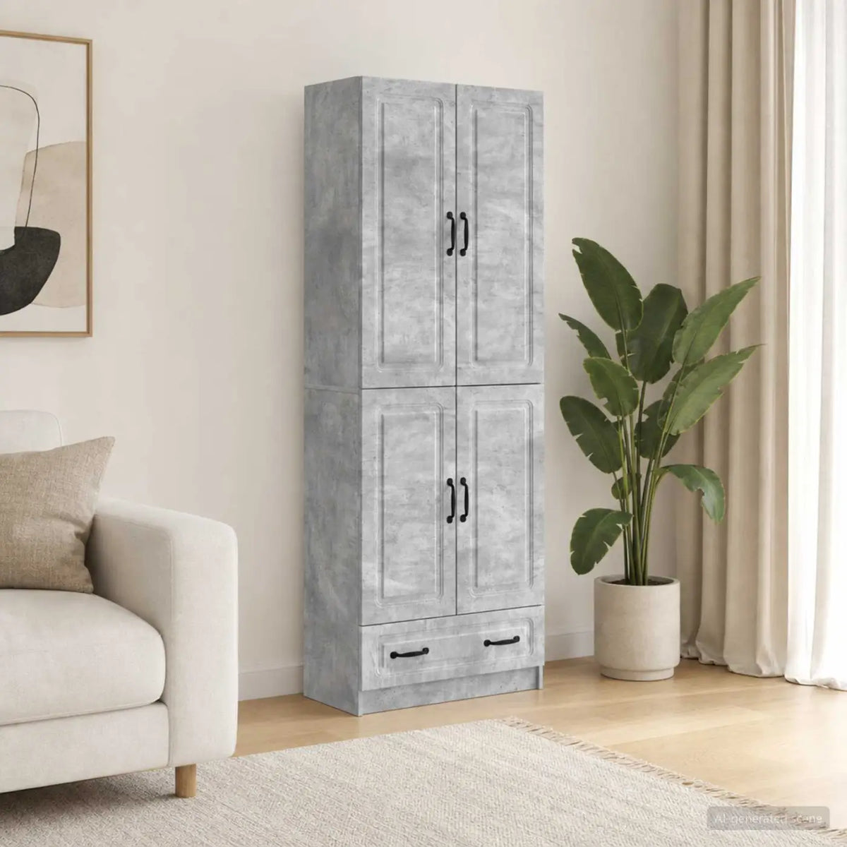 Ensemble de Meubles 2 pc Gris béton Bois d’ingénierie - XIOS