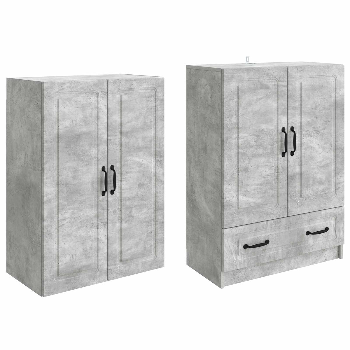 Ensemble de Meubles 2 pc Gris béton Bois d'ingénierie - XIOS