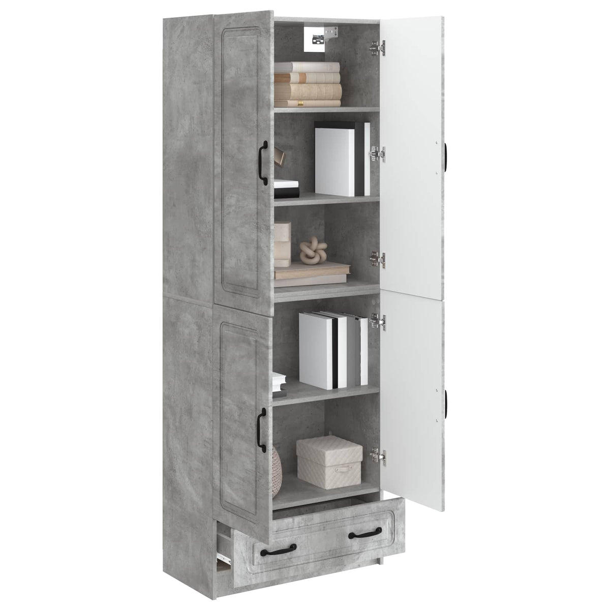 Ensemble de Meubles 2 pc Gris béton Bois d'ingénierie - XIOS