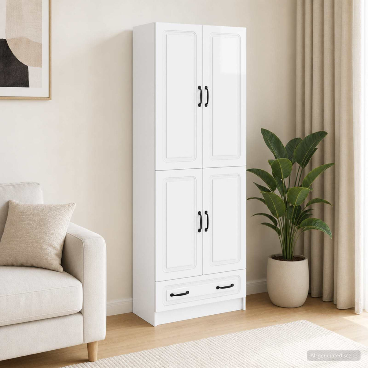 Ensemble de Meubles 2 pc Blanc brillant Bois d'ingénierie - XIOS