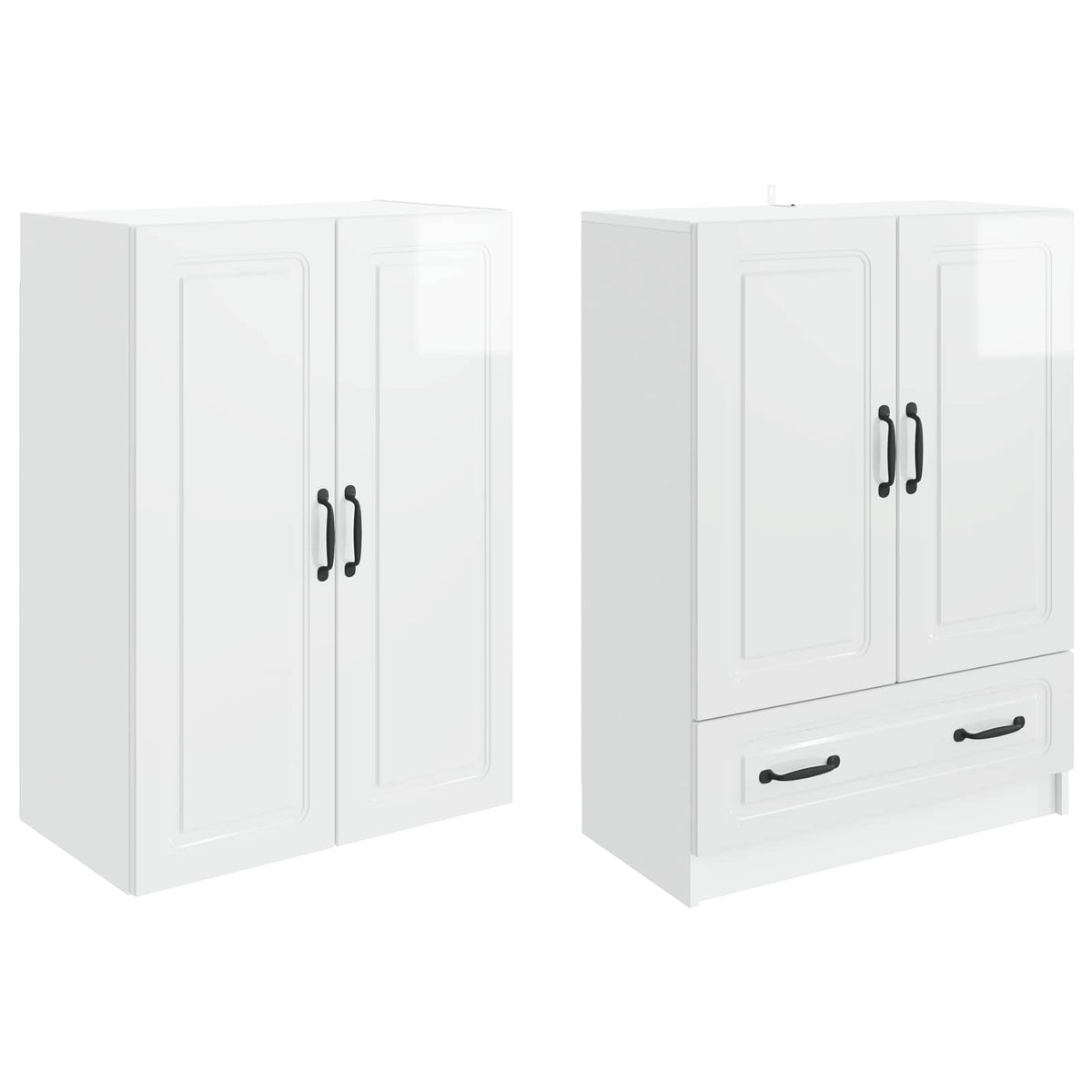 Ensemble de Meubles 2 pc Blanc brillant Bois d'ingénierie - XIOS