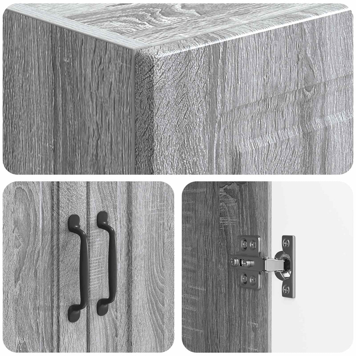 Ensemble de Meubles 2 pc Sonoma gris Bois d'ingénierie - XIOS