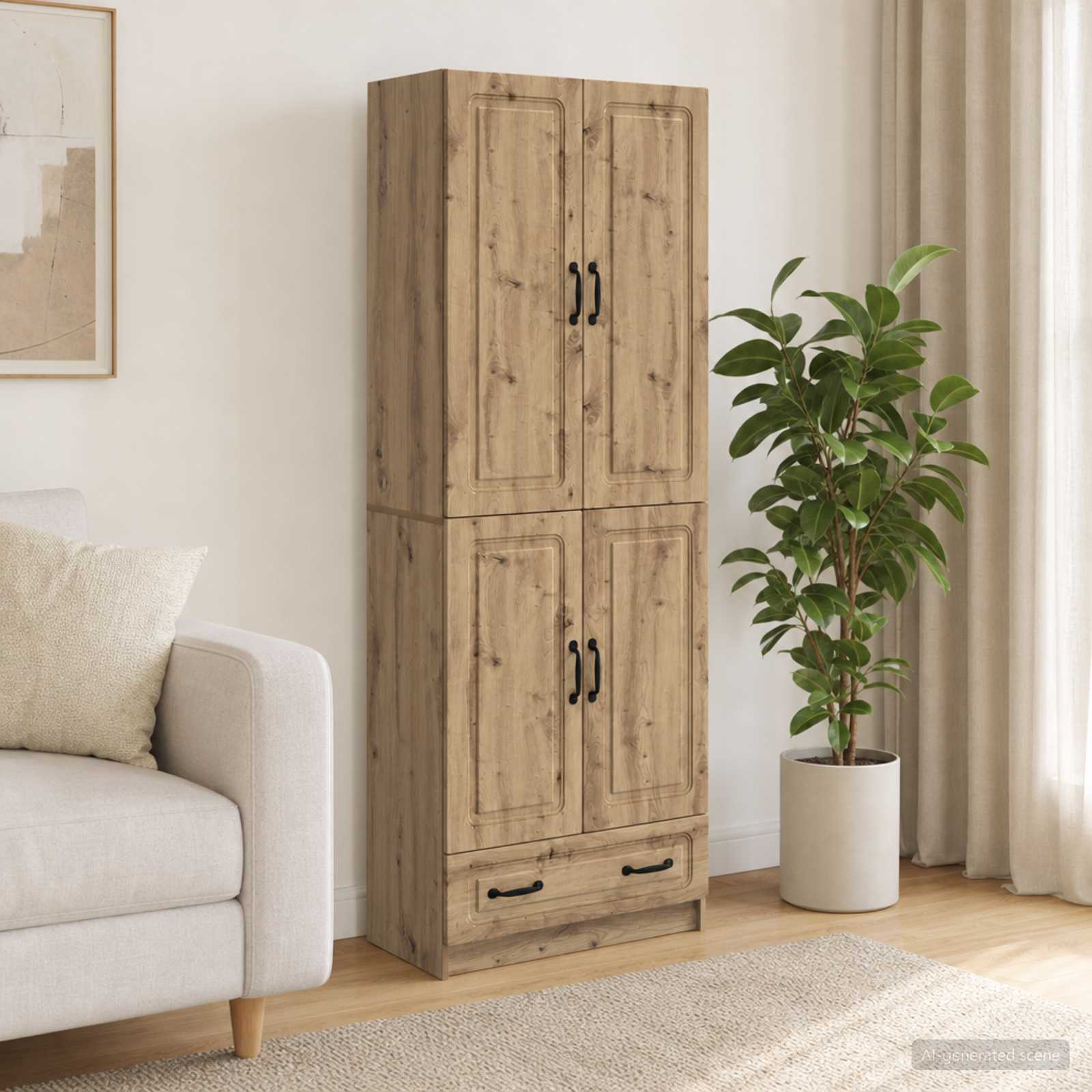 Ensemble de Meubles 2 pc Chêne artisanal Bois d'ingénierie - XIOS