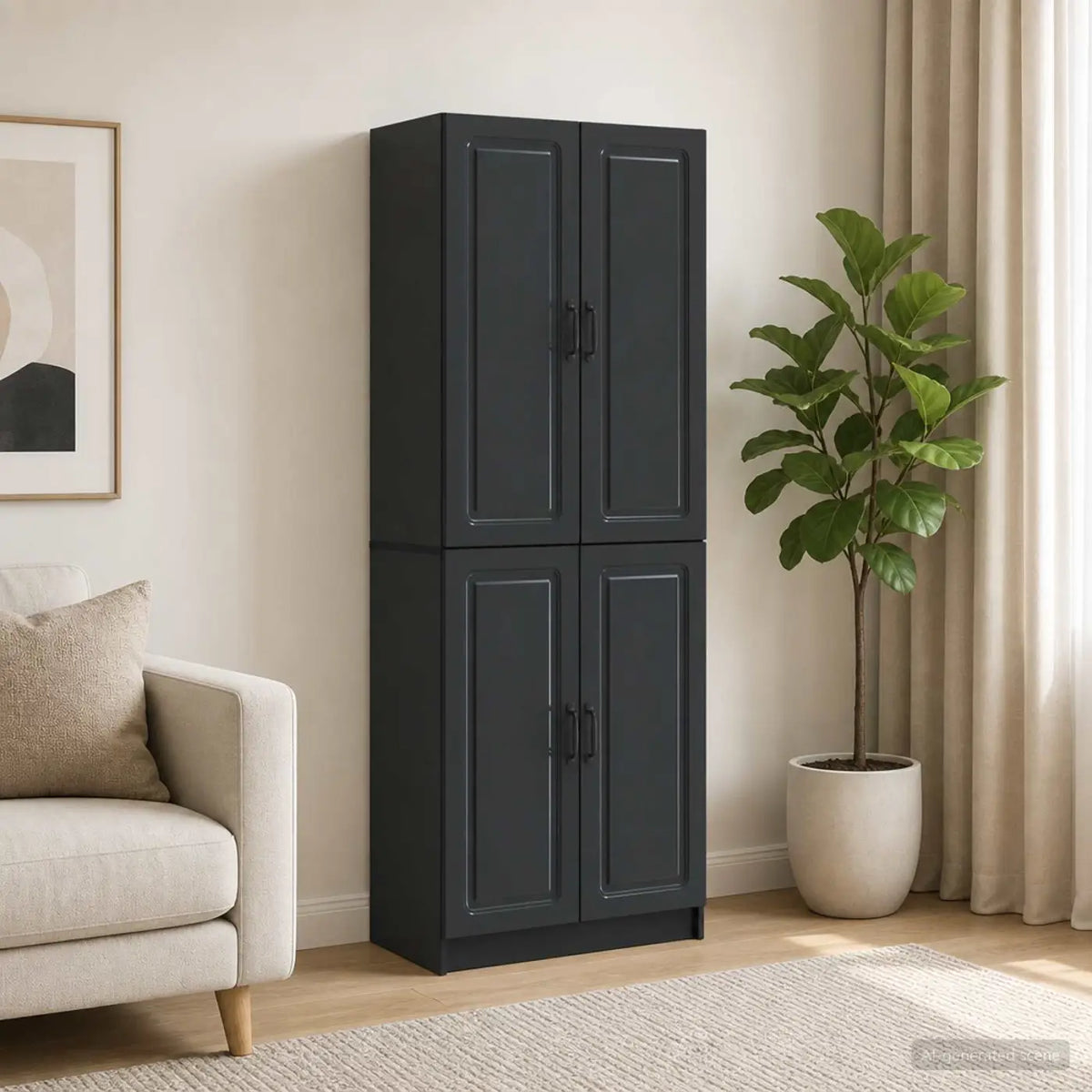 Ensemble de Meubles 2 pc Noir Bois d’ingénierie - XIOS
