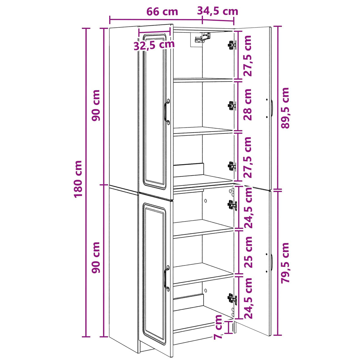 Ensemble de Meubles 2 pc Noir Bois d'ingénierie - XIOS