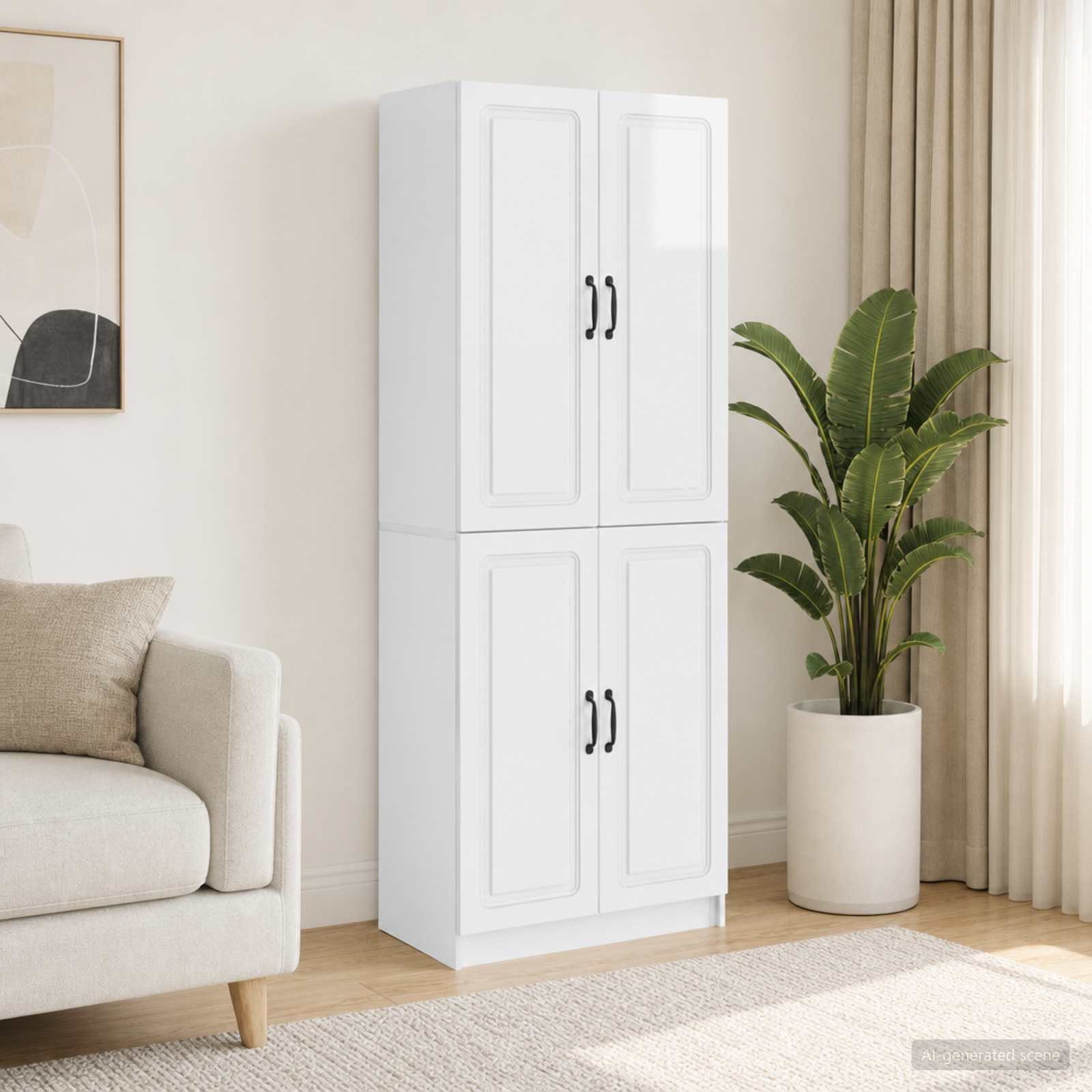 Ensemble de Meubles 2 pc Blanc brillant Bois d'ingénierie - XIOS