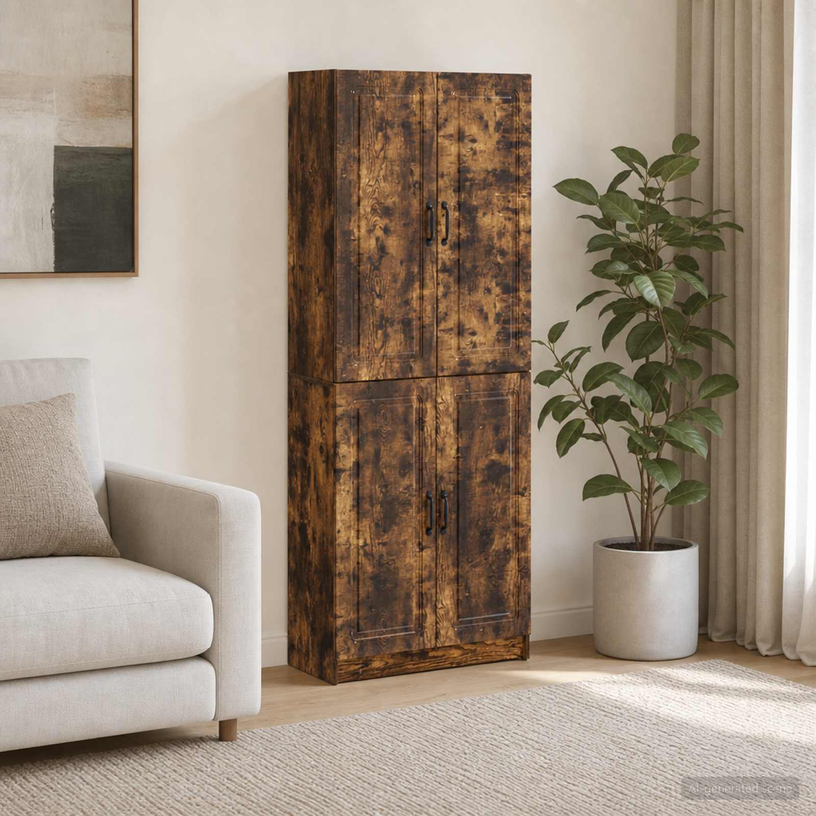 Ensemble de Meubles 2 pc Chêne fumé Bois d'ingénierie - XIOS