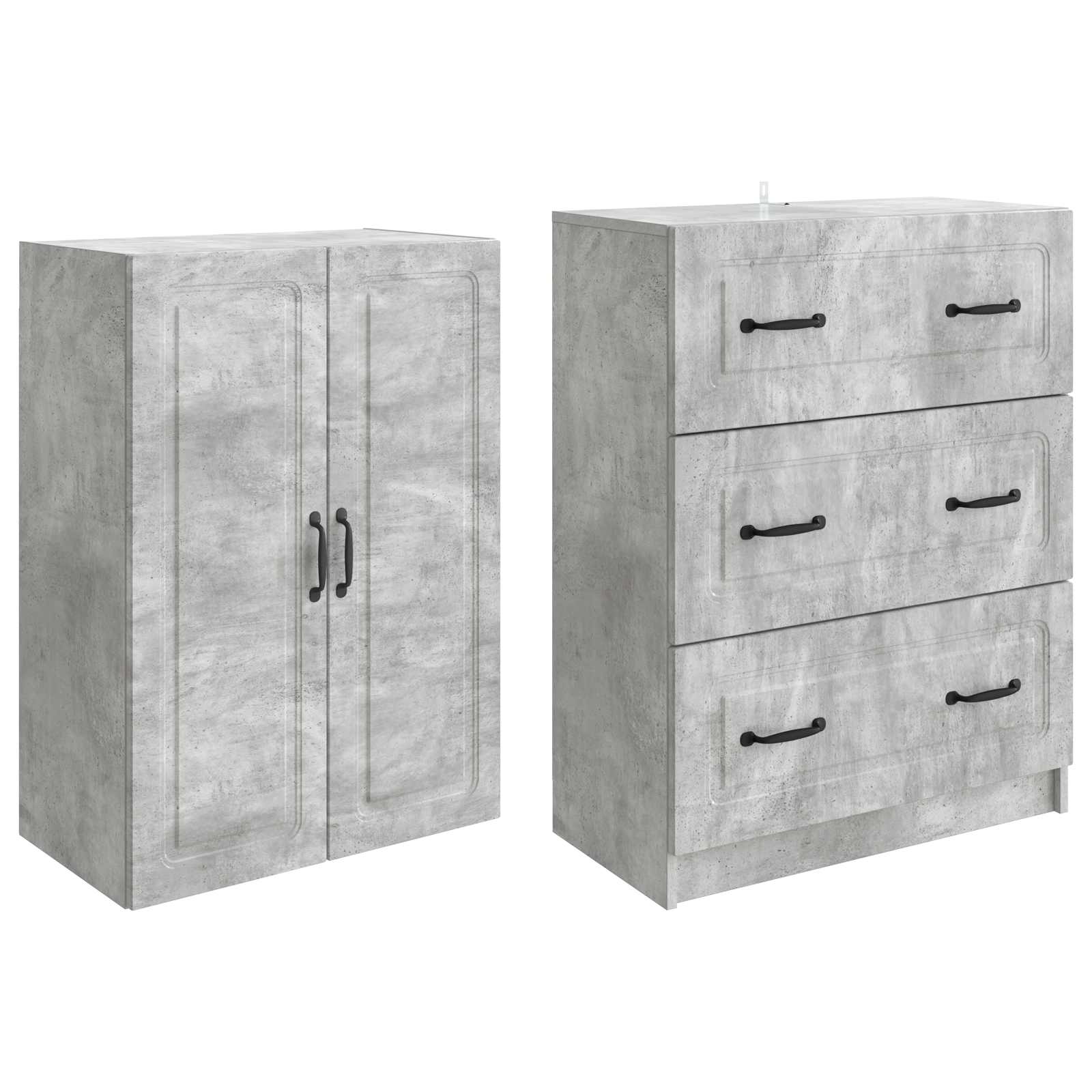 Ensemble de Meubles 2 pcs Gris béton 66 x 34,5 x 87 cm - XIOS