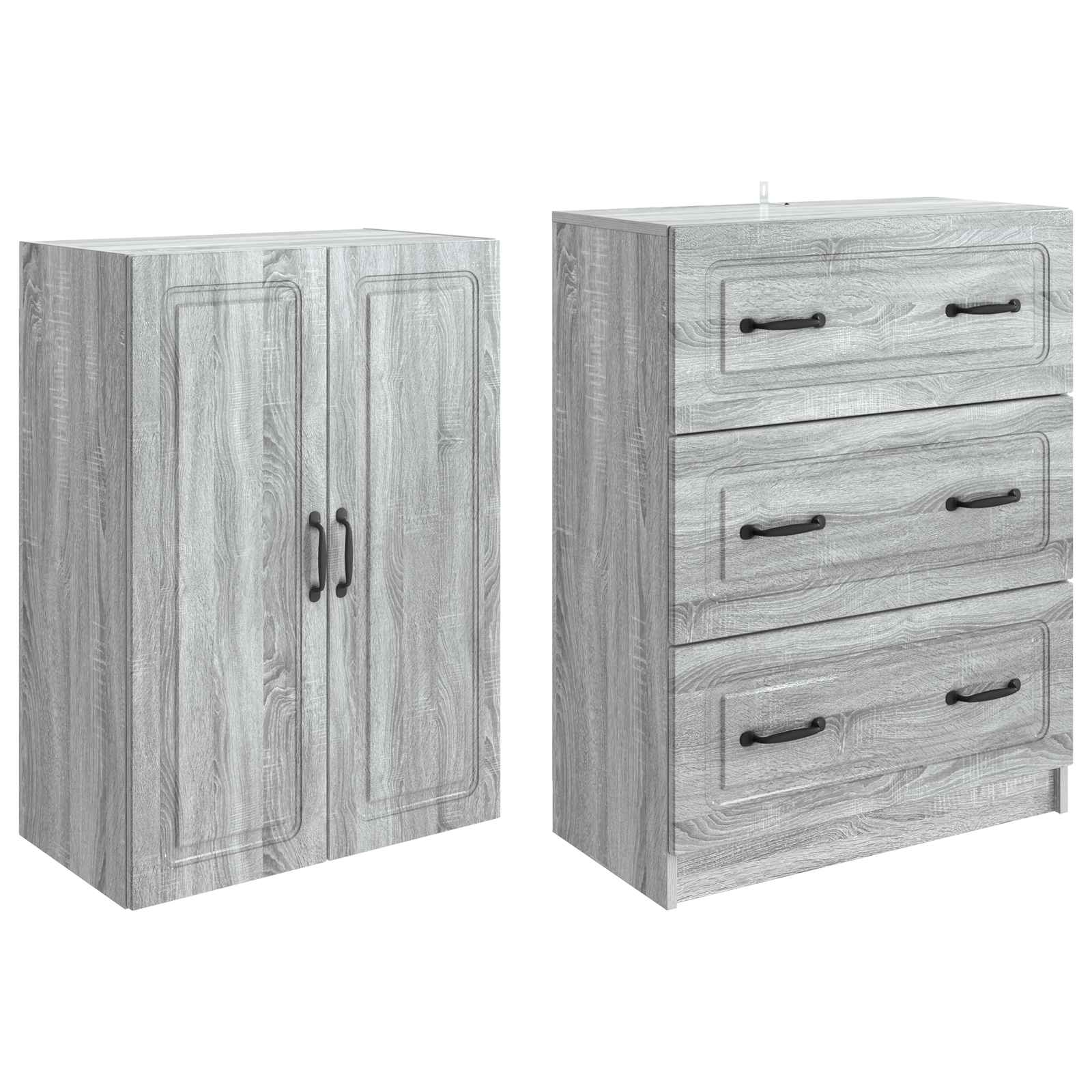 Ensemble de Meubles 2 pcs Sonoma gris 66 x 34,5 x 87 cm - XIOS