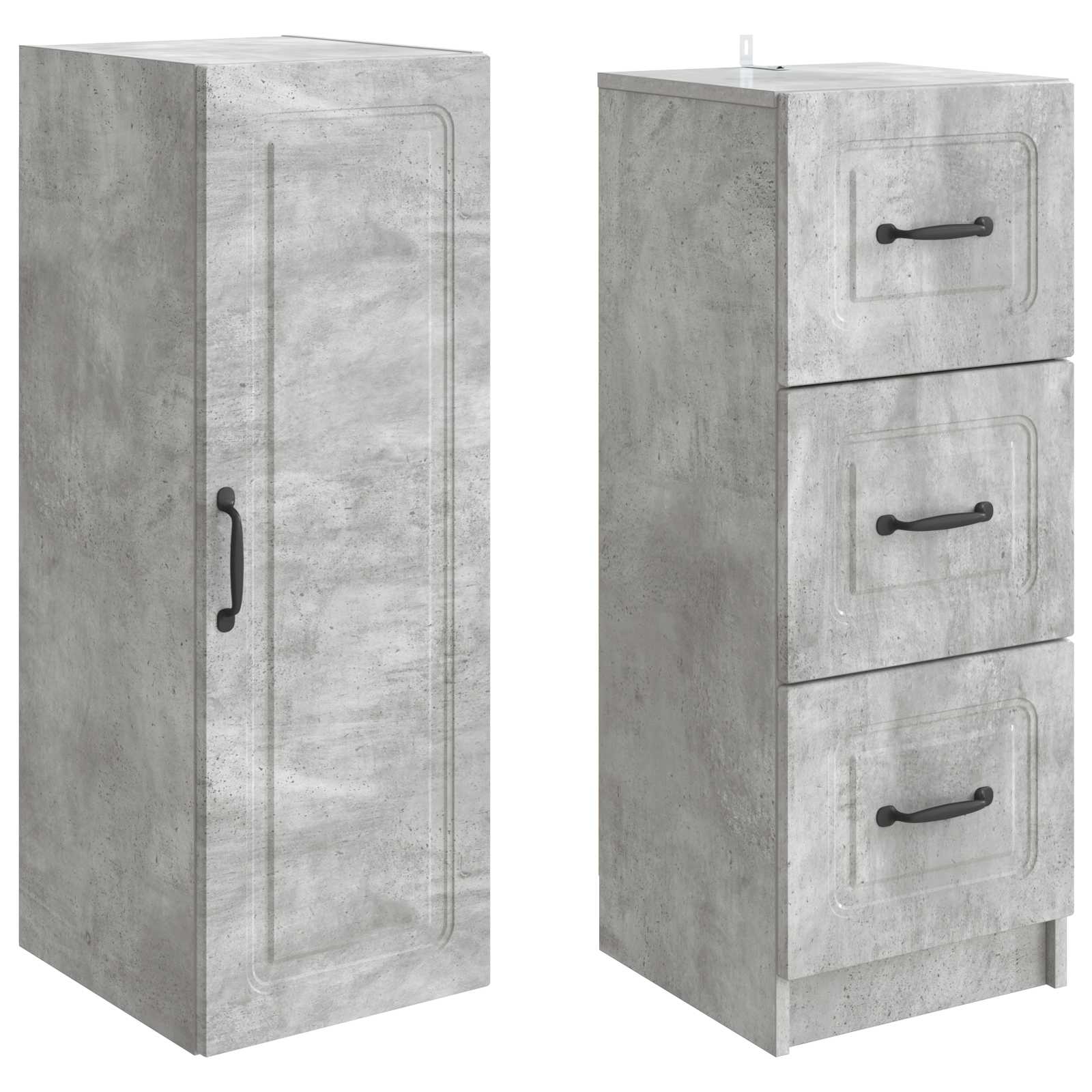 Ensemble de Meubles 2 pcs Gris béton 33 x 34,5 x 87 cm - XIOS