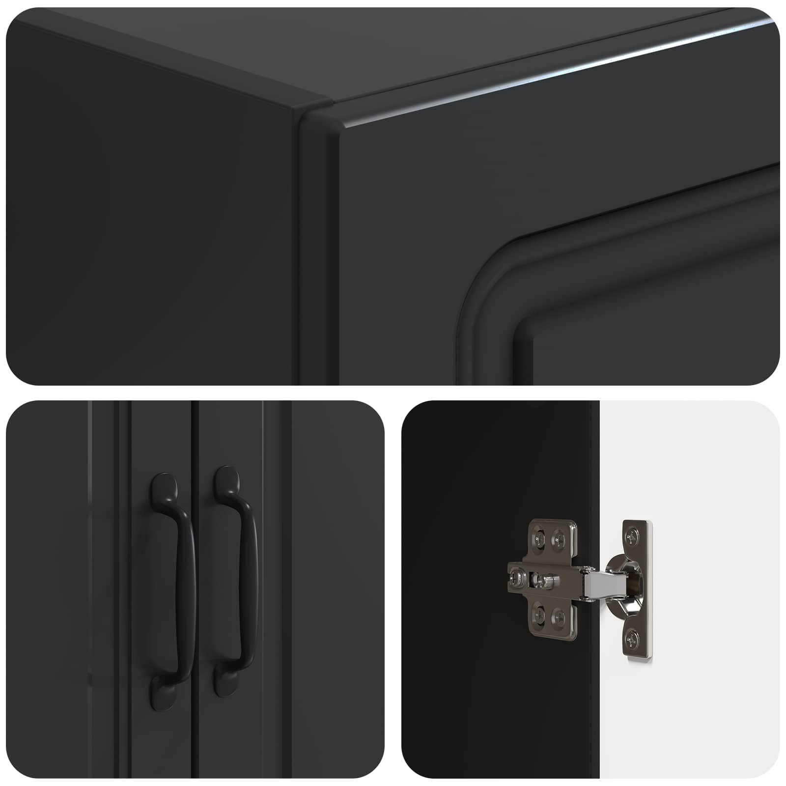 Ensemble de Meubles 2 pc Noir Bois d'ingénierie - XIOS