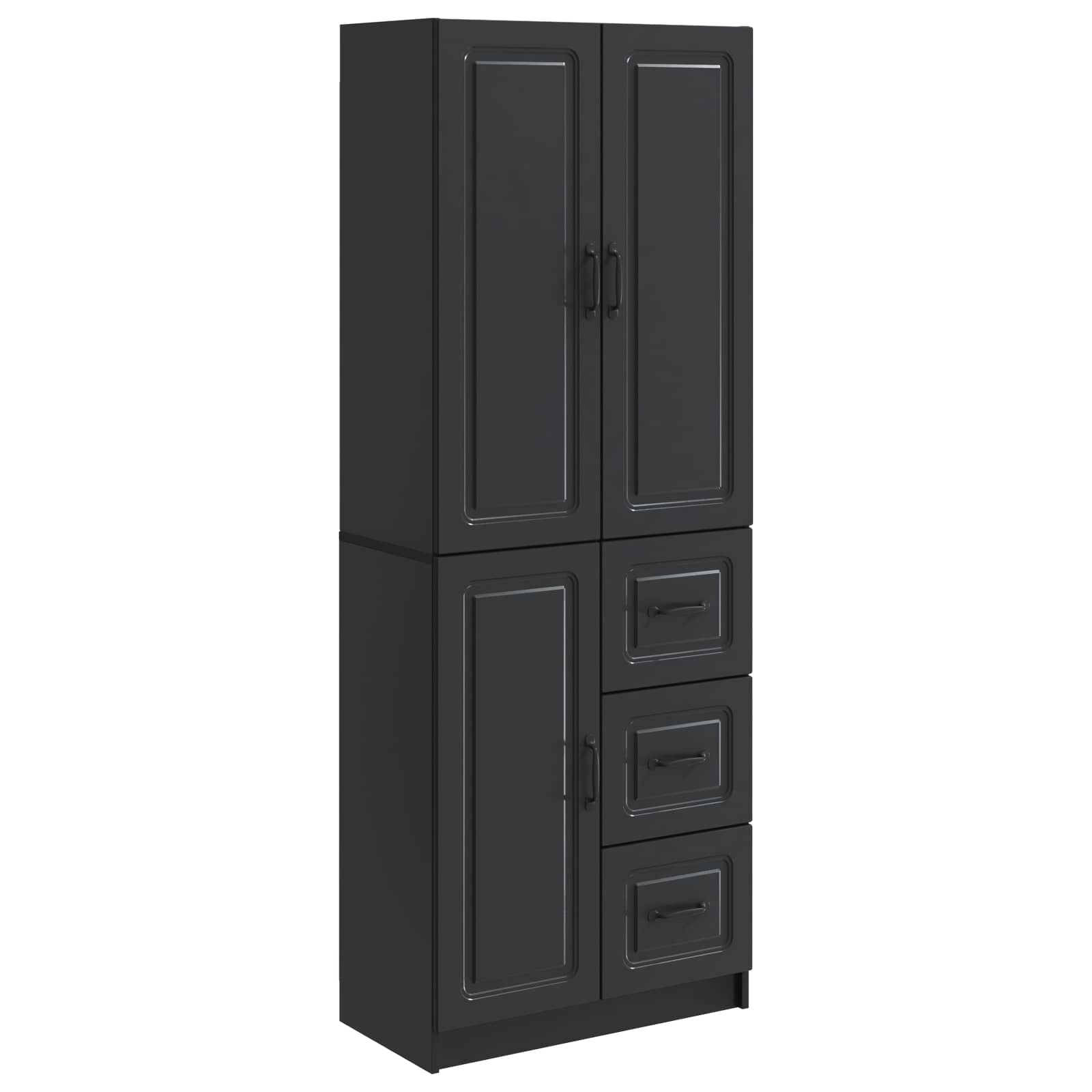 Ensemble de Meubles 2 pc Noir Bois d'ingénierie - XIOS