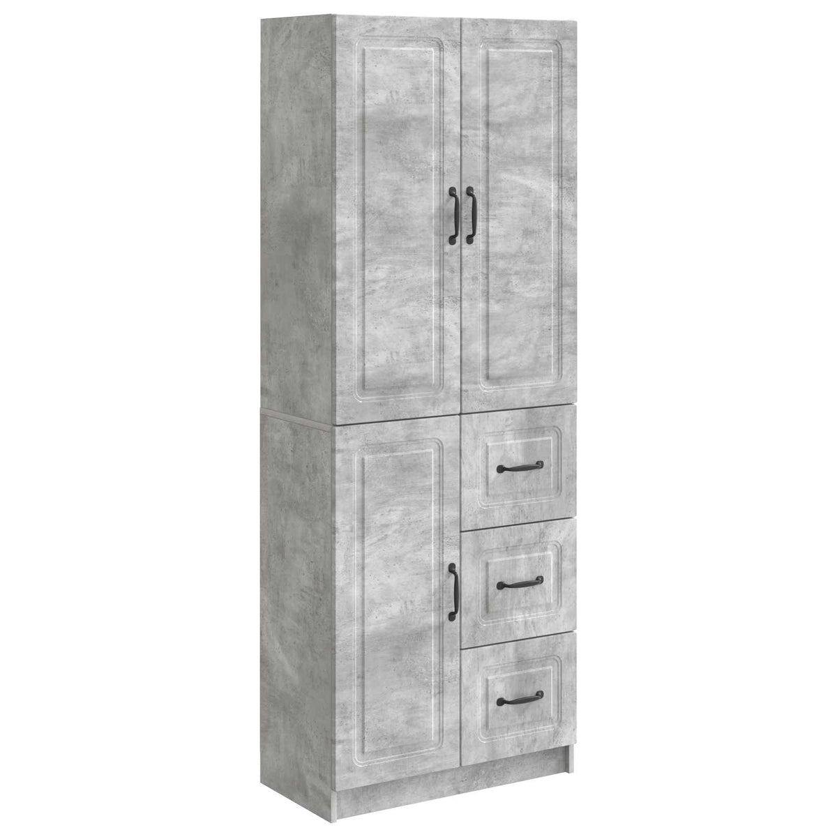 Ensemble de Meubles 2 pc Gris béton Bois d'ingénierie - XIOS