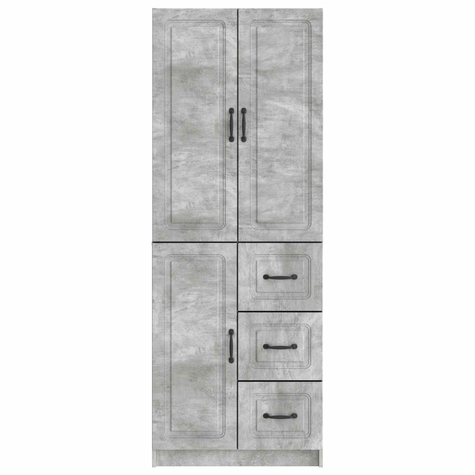 Ensemble de Meubles 2 pc Gris béton Bois d'ingénierie - XIOS