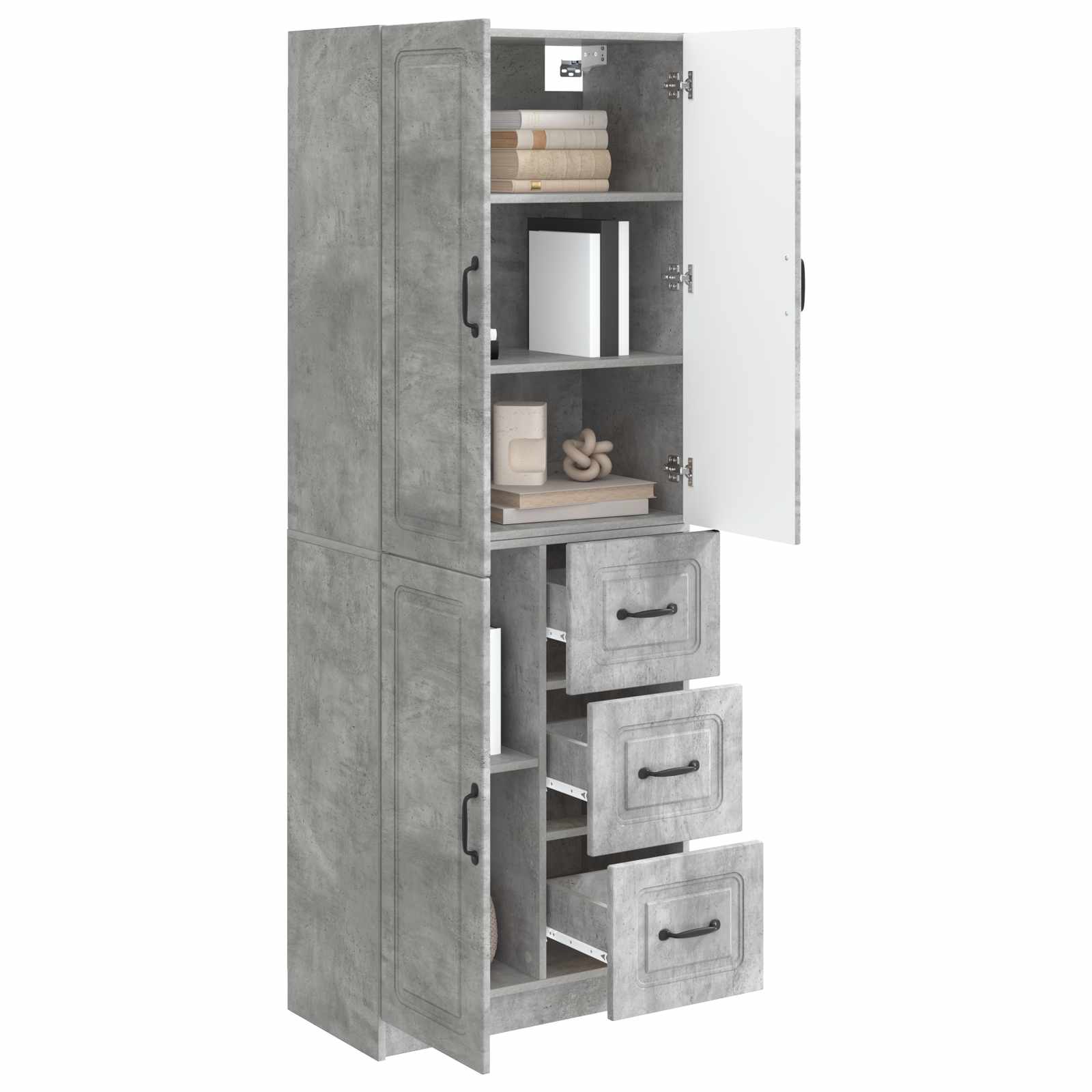 Ensemble de Meubles 2 pc Gris béton Bois d'ingénierie - XIOS