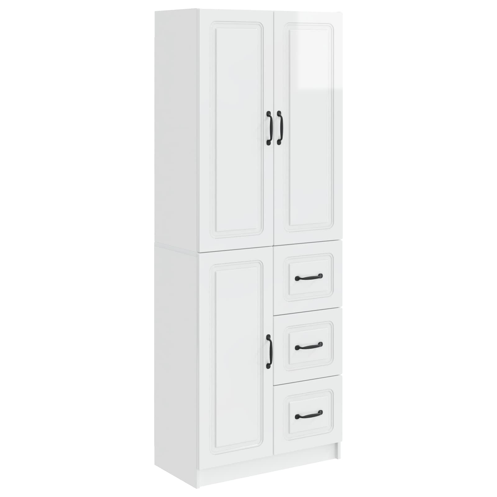 Ensemble de Meubles 2 pc Blanc brillant Bois d'ingénierie - XIOS