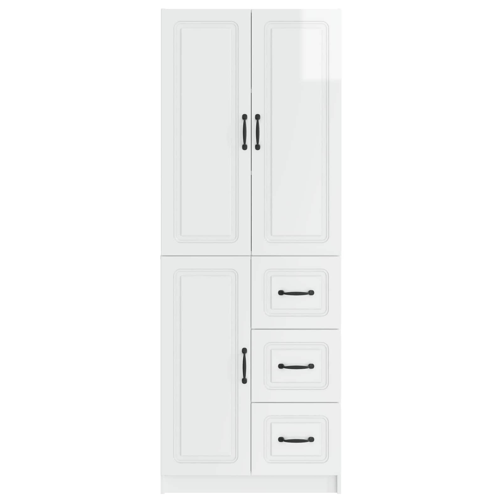 Ensemble de Meubles 2 pc Blanc brillant Bois d'ingénierie - XIOS