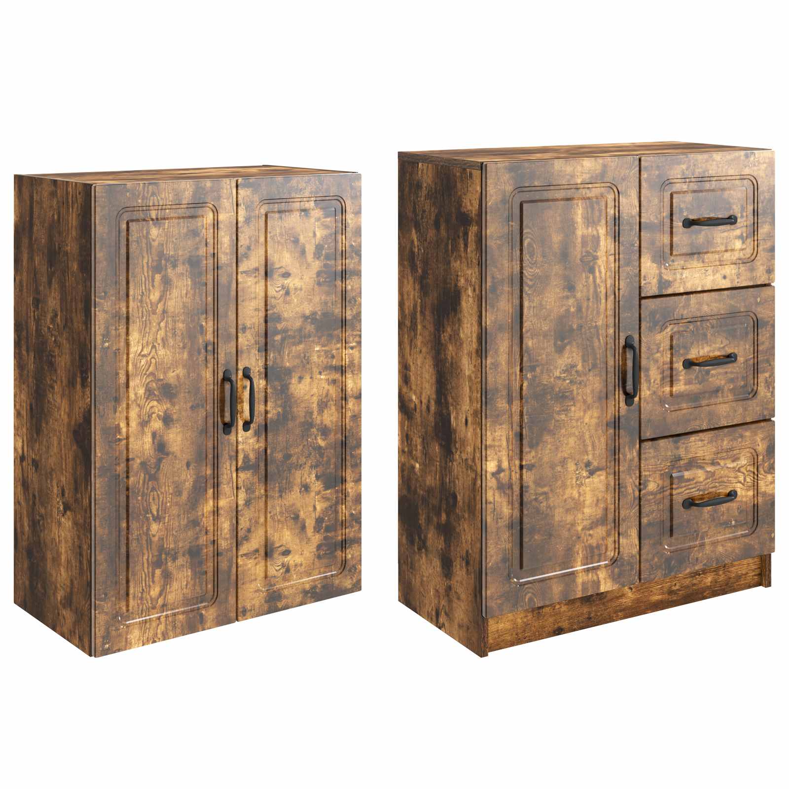 Ensemble de Meubles 2 pc Chêne fumé Bois d'ingénierie - XIOS