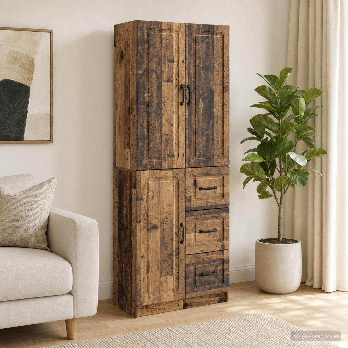 Ensemble de Meubles 2 pc Bois ancien Bois d'ingénierie - XIOS