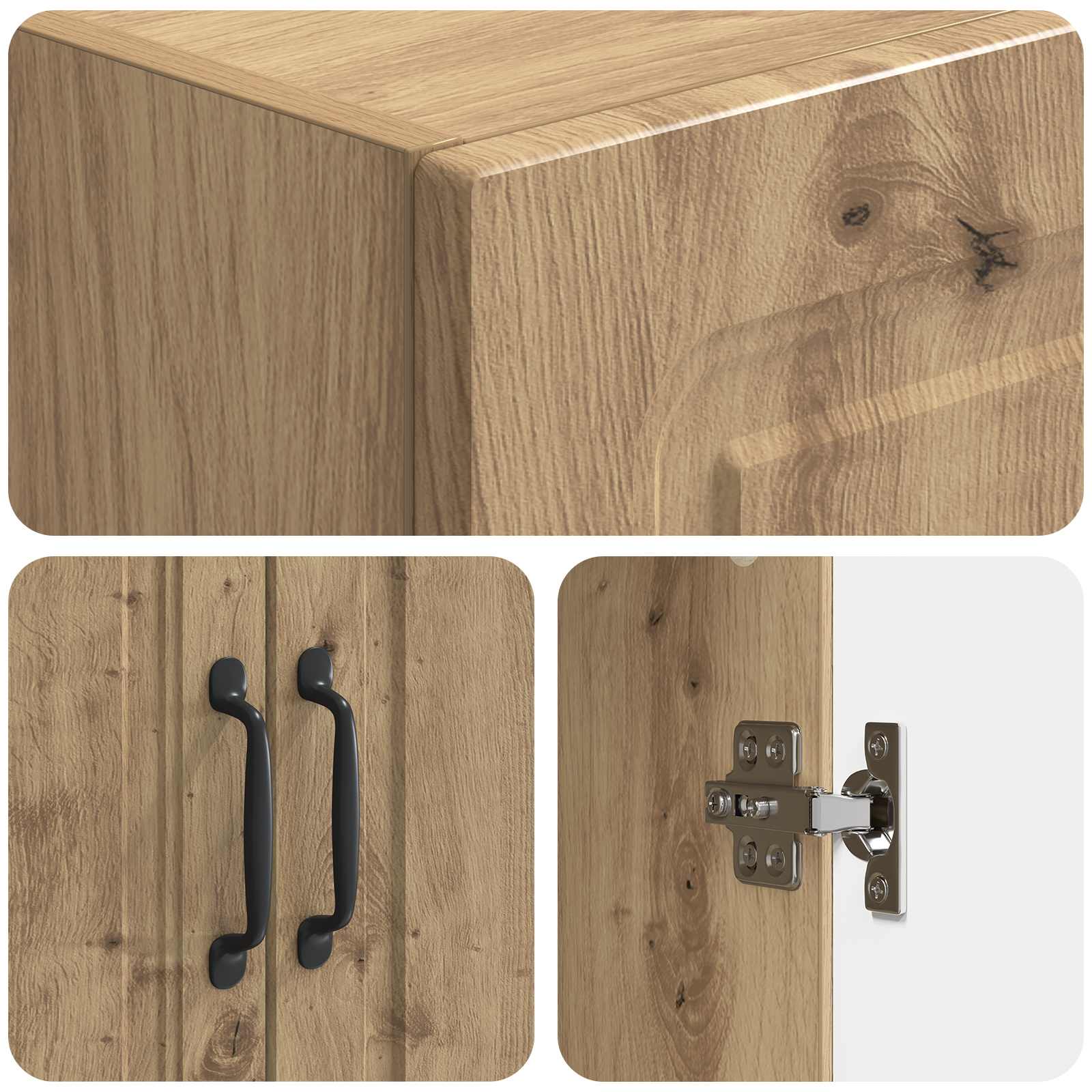 Ensemble de Meubles 2 pc Chêne artisanal Bois d'ingénierie - XIOS