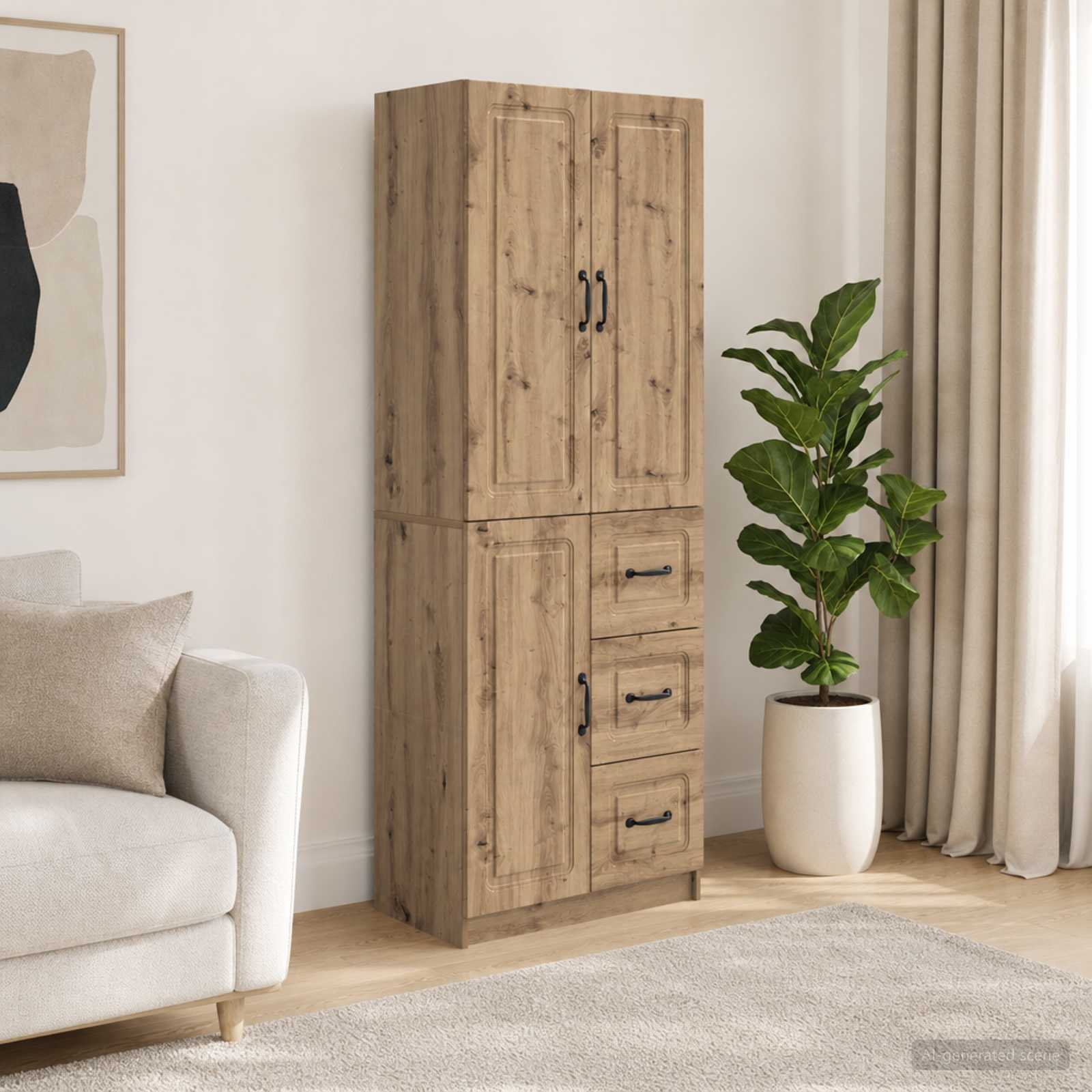 Ensemble de Meubles 2 pc Chêne artisanal Bois d'ingénierie - XIOS
