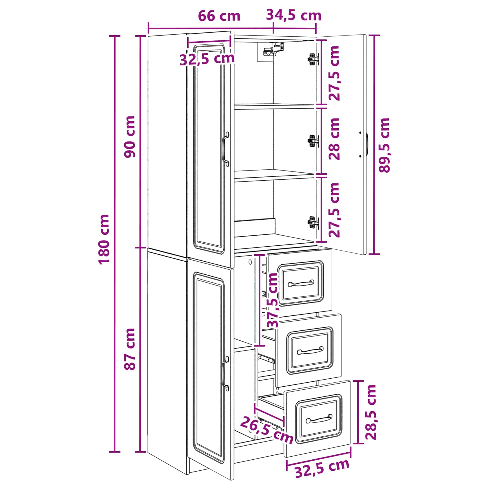 Ensemble de Meubles 2 pc Chêne artisanal Bois d'ingénierie - XIOS