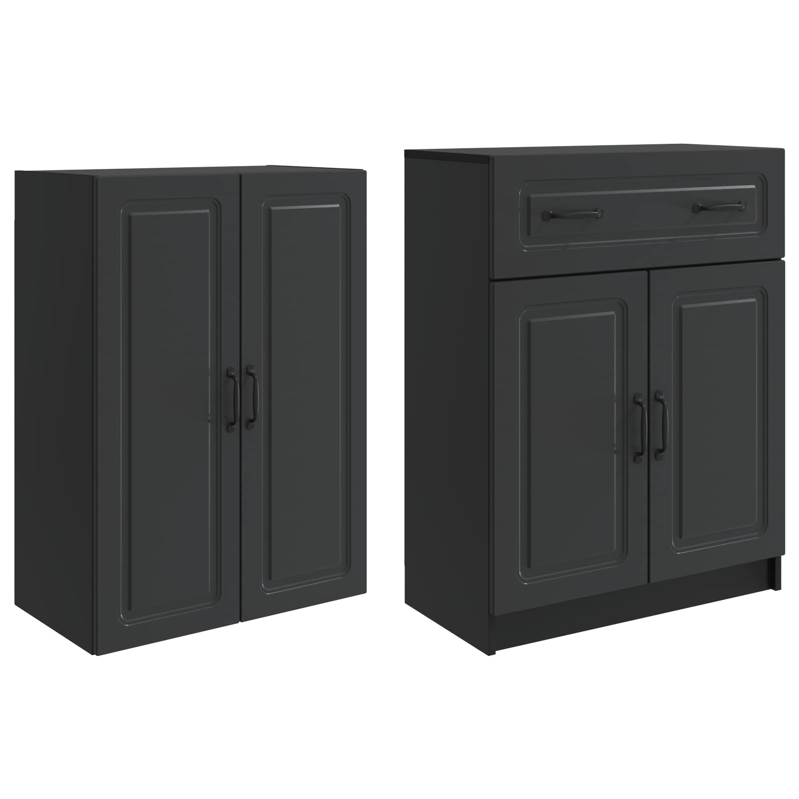 Ensemble de Meubles 2 pcs Noir Bois d'ingénierie - XIOS
