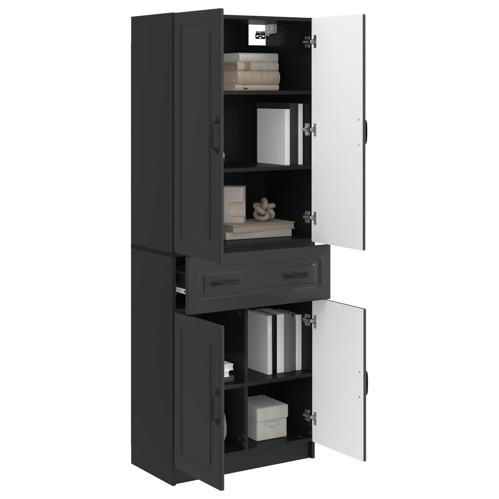 Ensemble de Meubles 2 pc Noir Bois d'ingénierie - XIOS