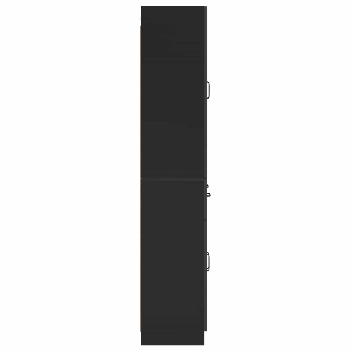 Ensemble de Meubles 2 pc Noir Bois d'ingénierie