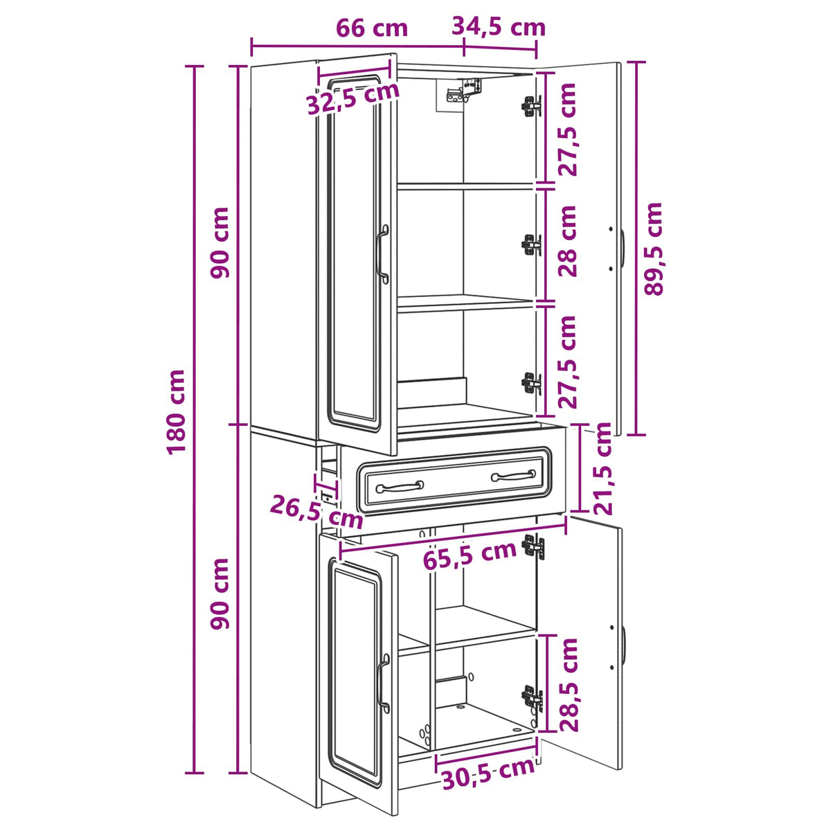 Ensemble de Meubles 2 pc Noir Bois d'ingénierie - XIOS