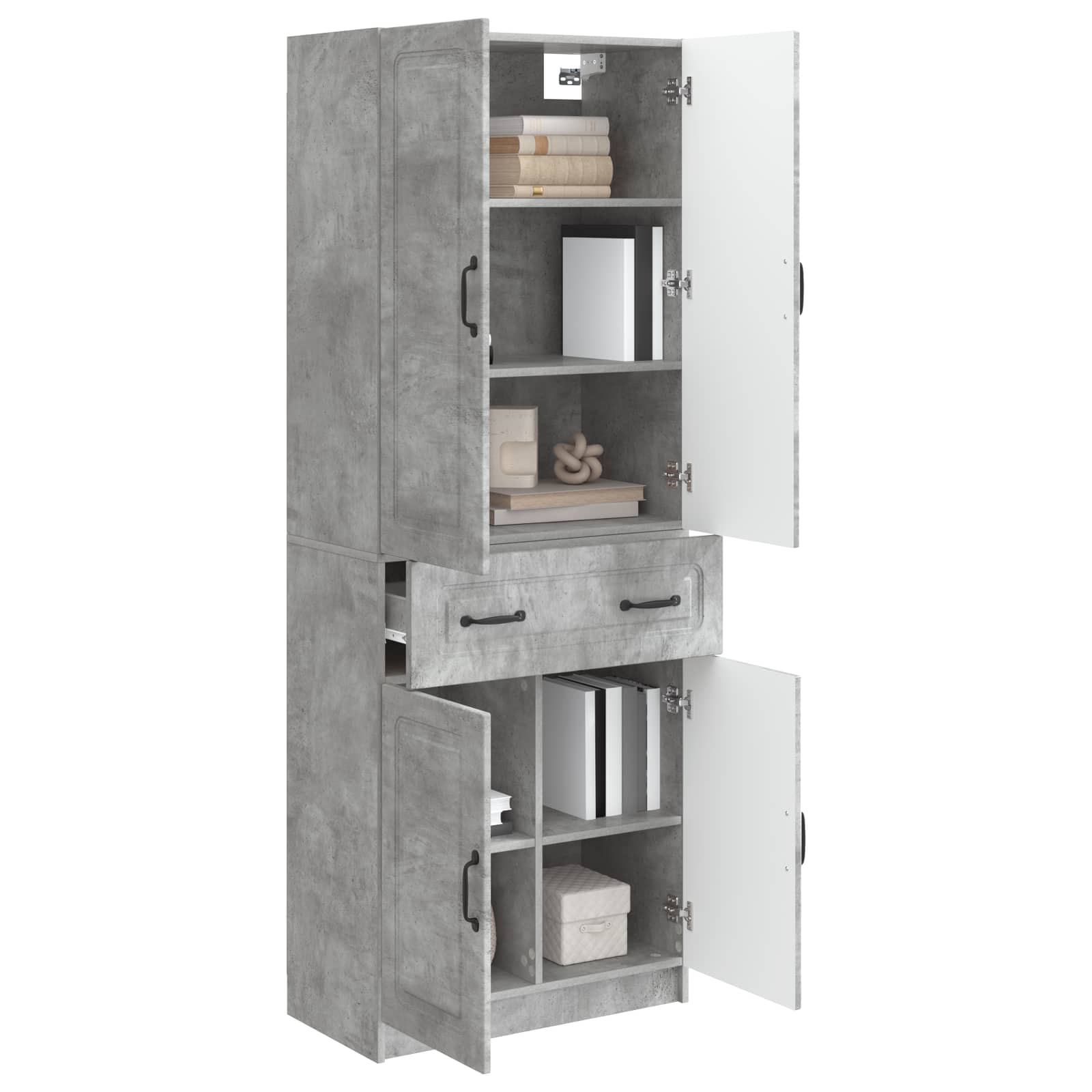 Ensemble de Meubles 2 pc Gris béton Bois d'ingénierie - XIOS