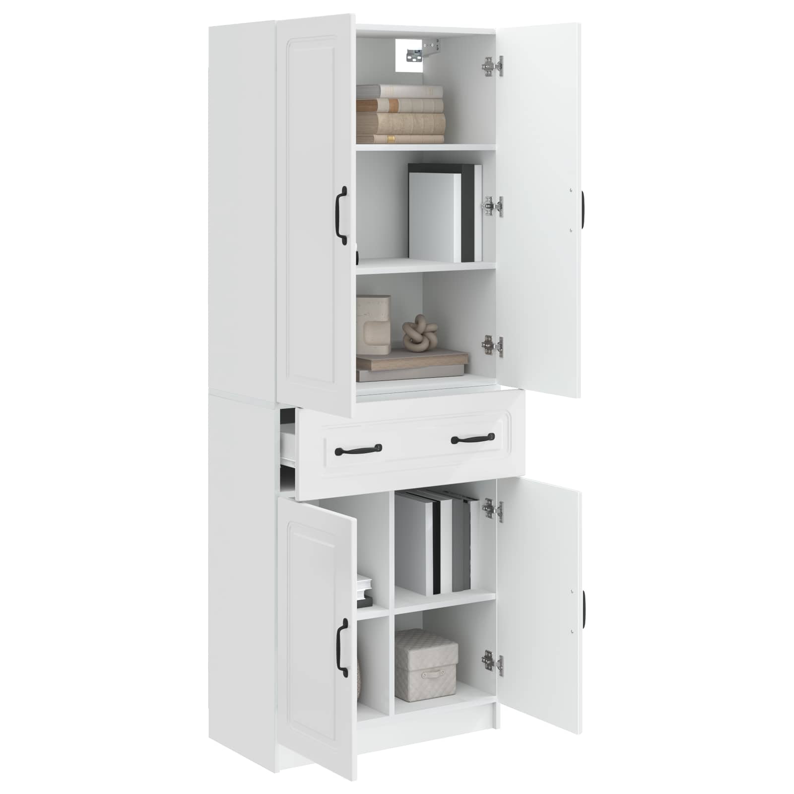 Ensemble de Meubles 2 pc Blanc brillant Bois d'ingénierie - XIOS