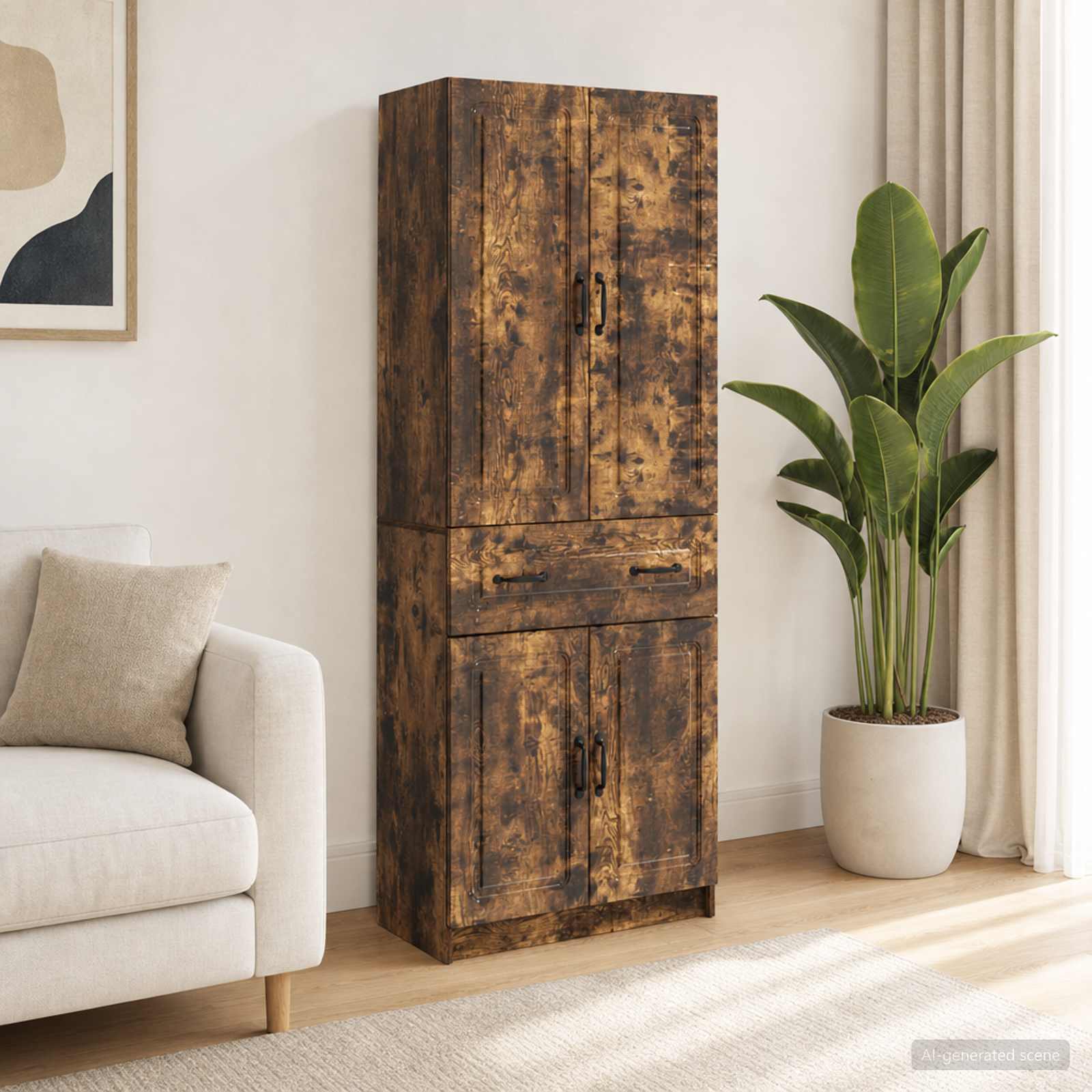 Ensemble de Meubles 2 pc Chêne fumé Bois d'ingénierie - XIOS