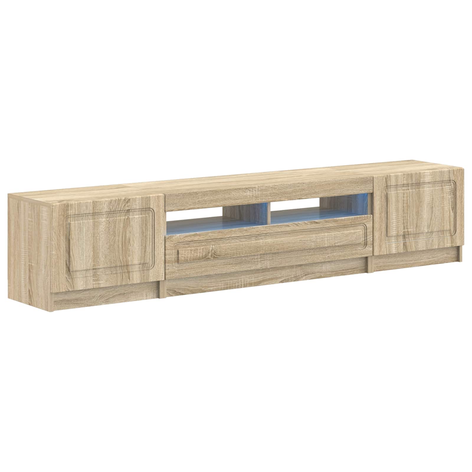 Meuble TV LED 5 pièces Chêne Sonoma Bois d'ingénierie