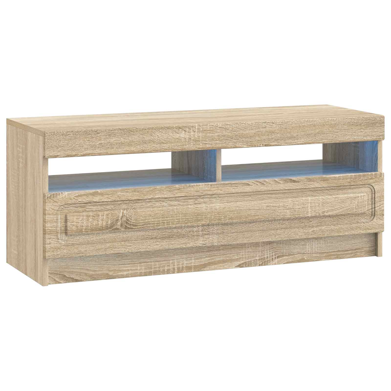 Meuble TV LED 5 pièces Chêne Sonoma Bois d'ingénierie