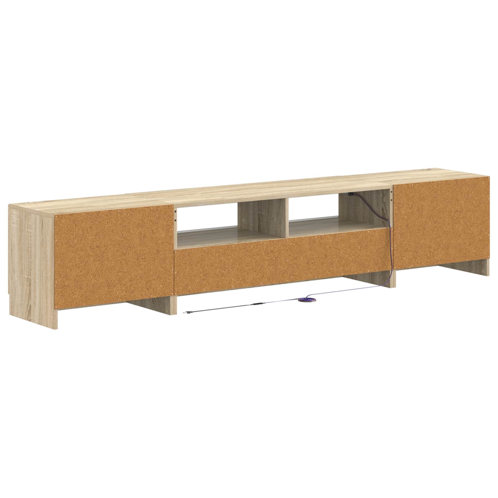 Meuble TV LED 5 pièces Chêne Sonoma Bois d'ingénierie