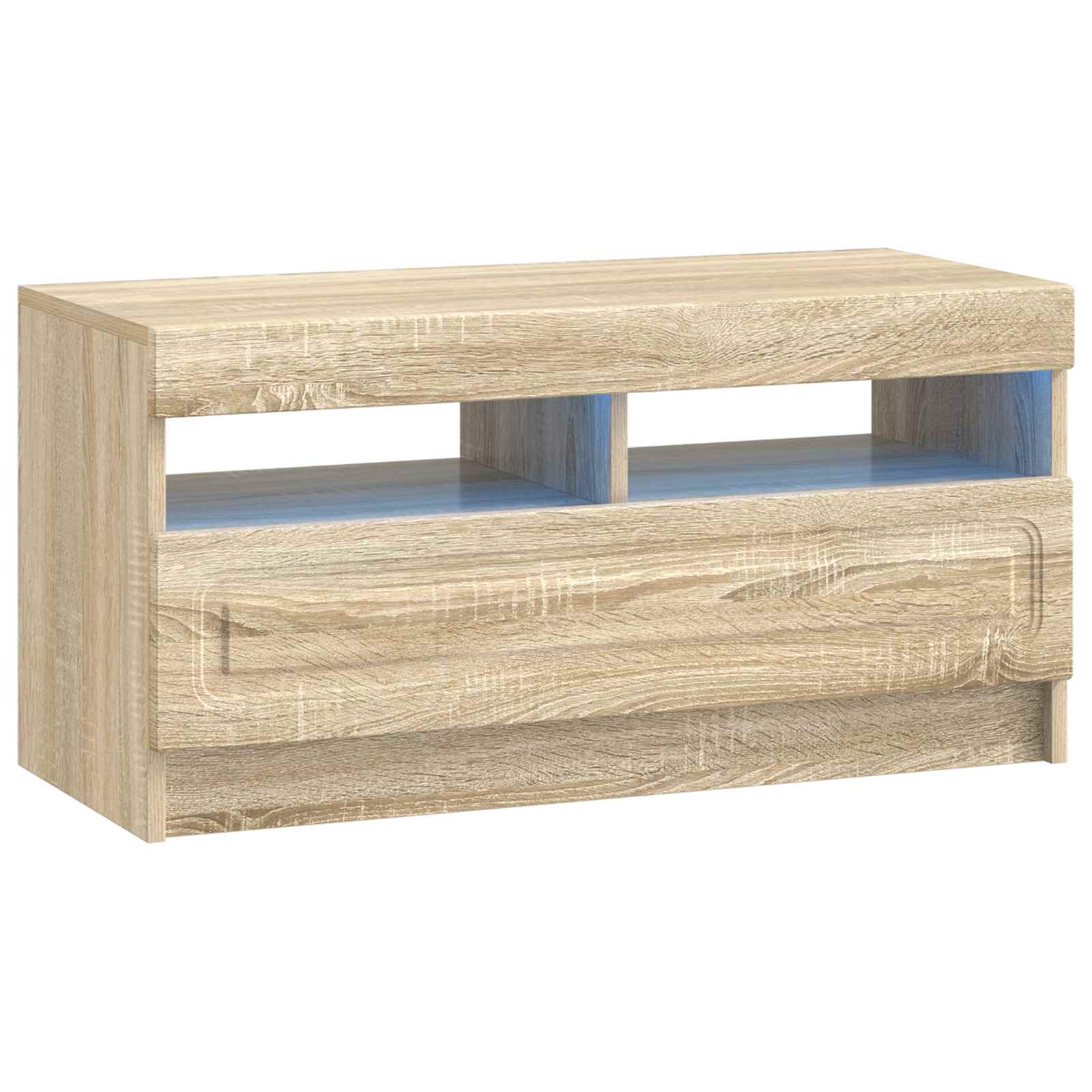 Meuble TV LED 5 pièces Chêne Sonoma Bois d'ingénierie