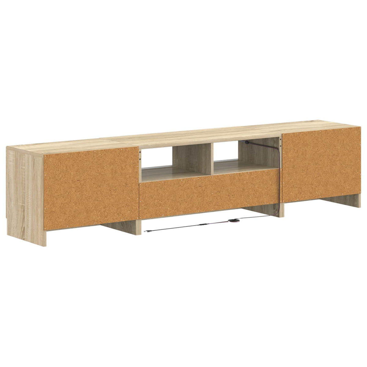 Meuble TV LED UTRECHT 3 pc Chêne Sonoma Bois d'ingénierie