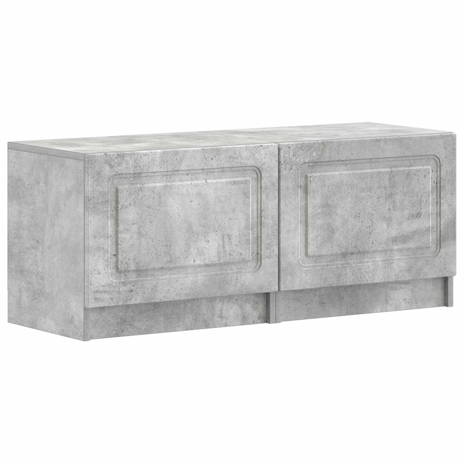Meuble TV LED 5 pièces Gris béton Bois d'ingénierie