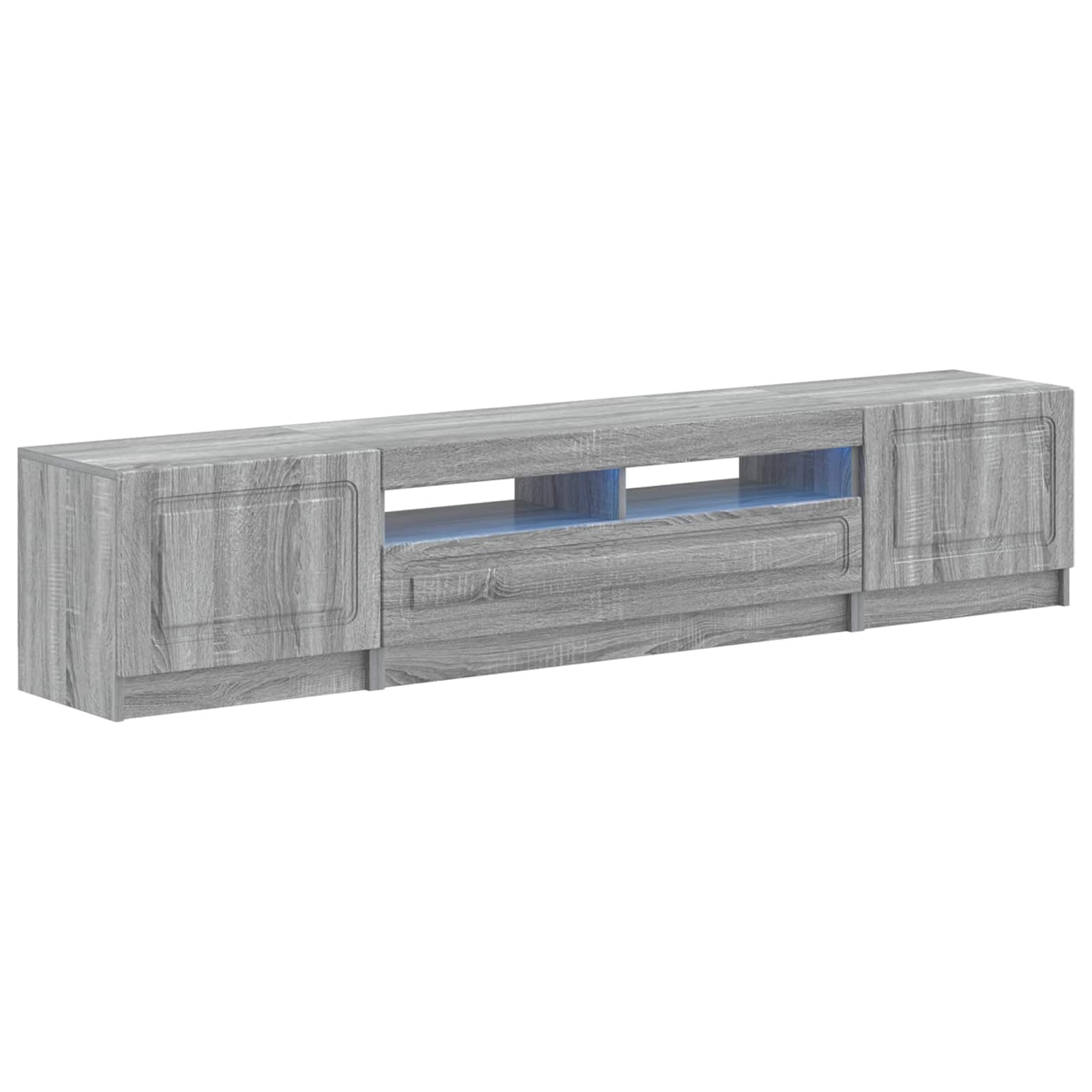 Meuble TV LED 5 pièces Sonoma gris Bois d'ingénierie