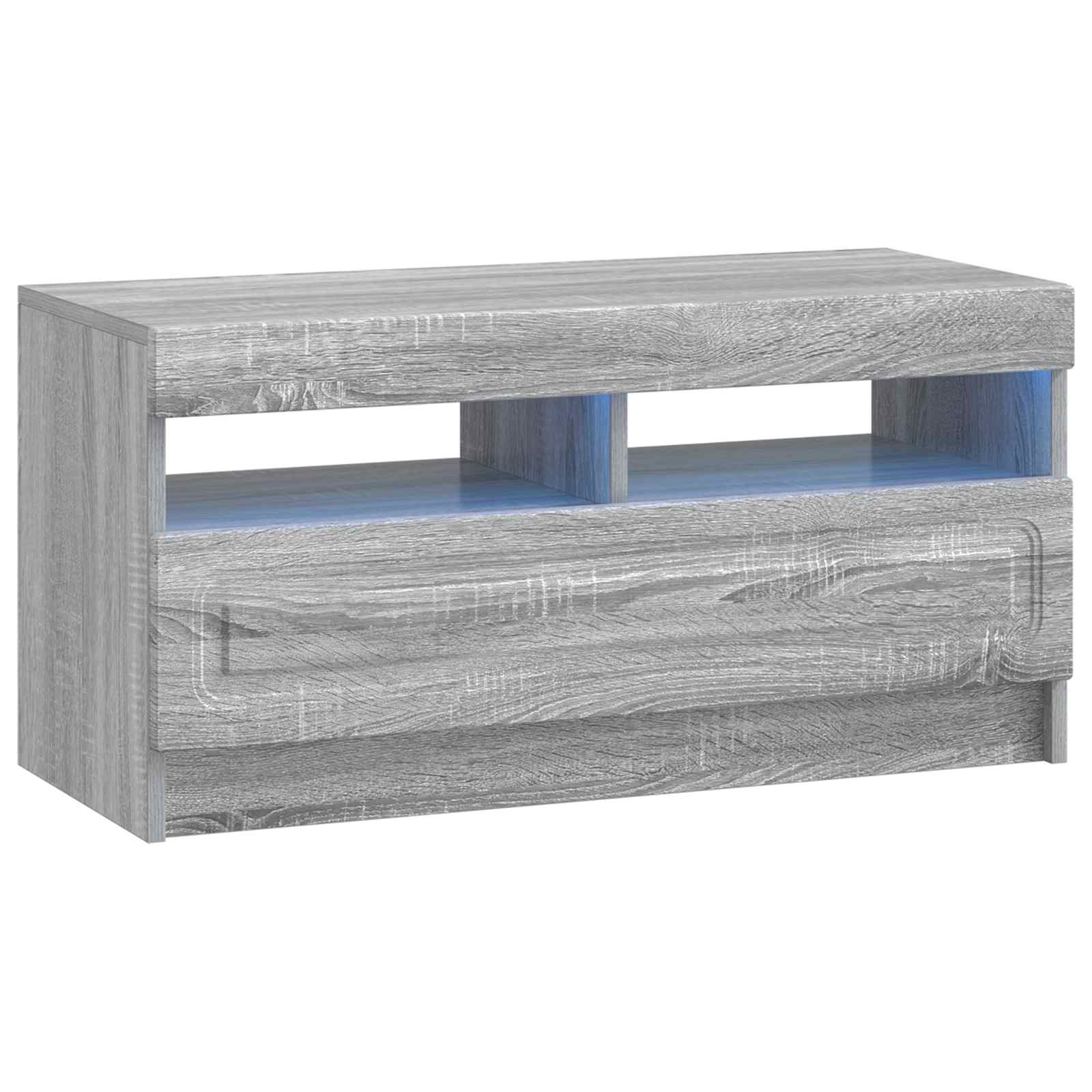 Meuble TV LED 5 pièces Sonoma gris Bois d'ingénierie