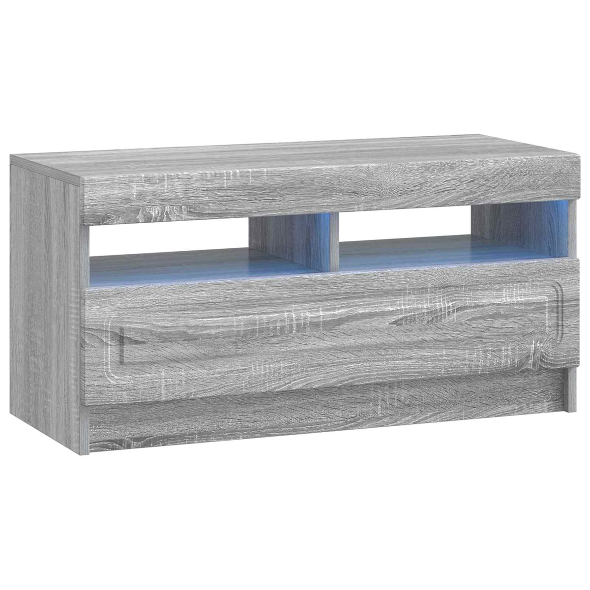 Meuble TV LED UTRECHT 3 pc Sonoma gris Bois d'ingénierie