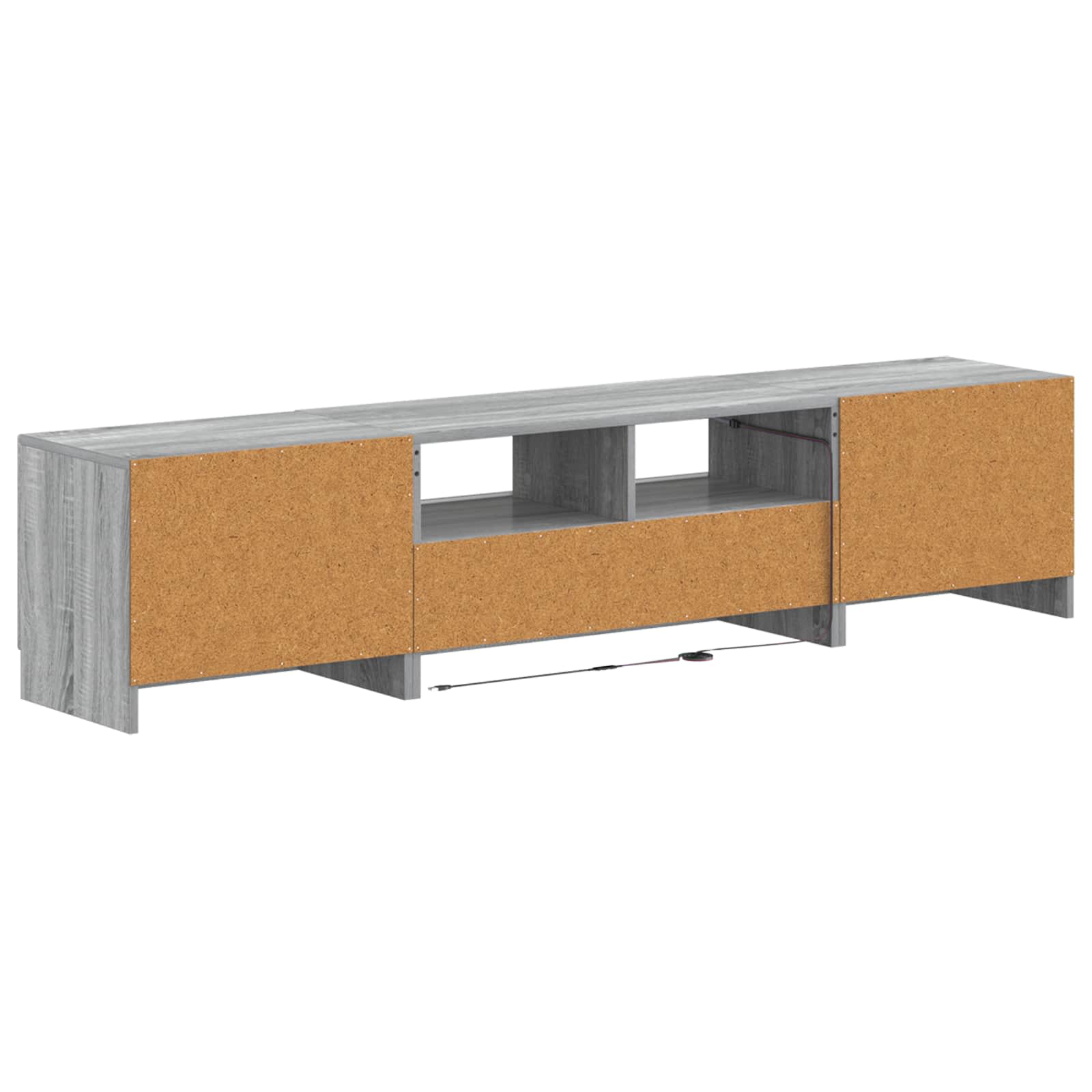 Meuble TV LED 5 pièces Sonoma gris Bois d'ingénierie