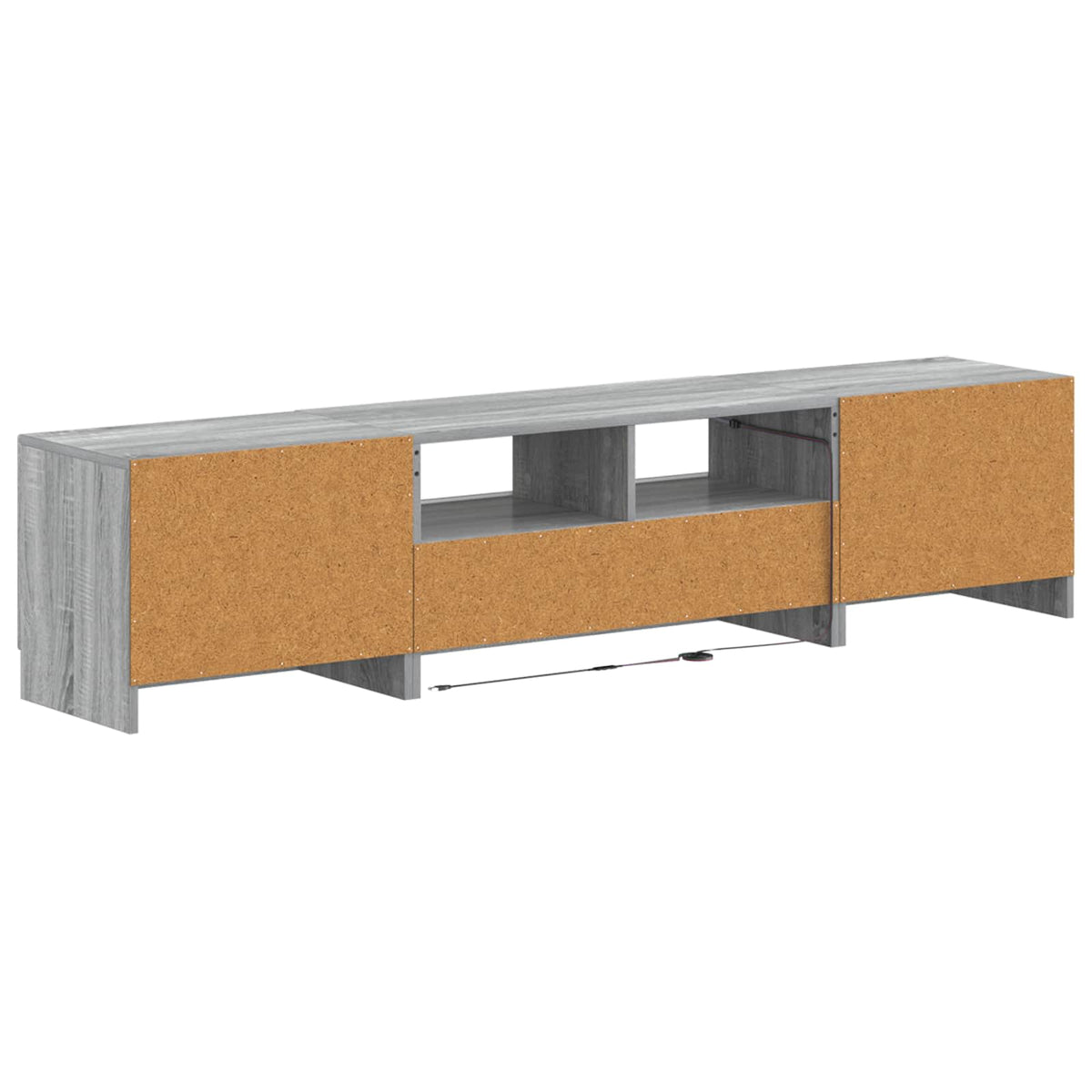 Meuble TV LED UTRECHT 3 pc Sonoma gris Bois d'ingénierie