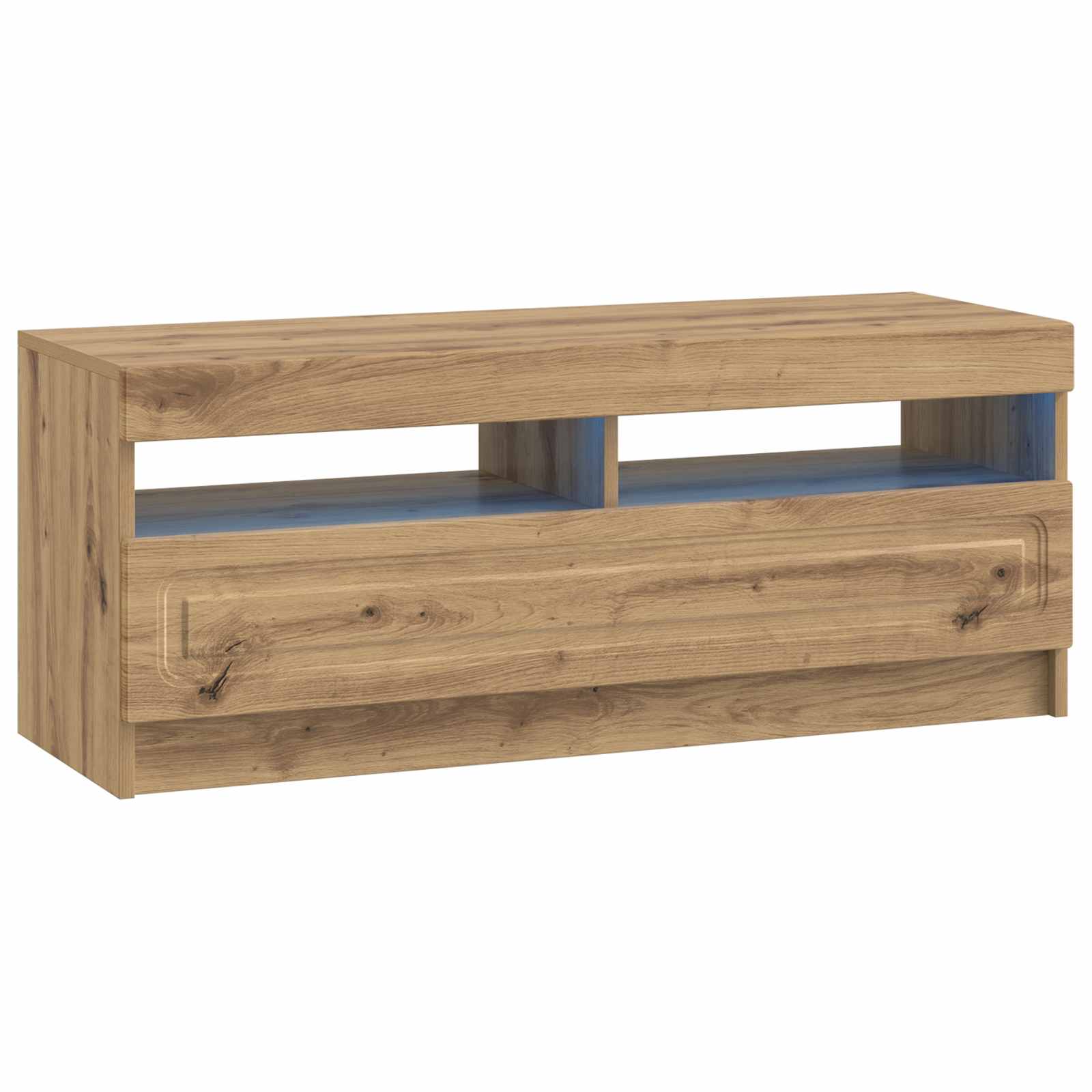 Meuble TV LED 5 pièces Chêne artisanal Bois d'ingénierie