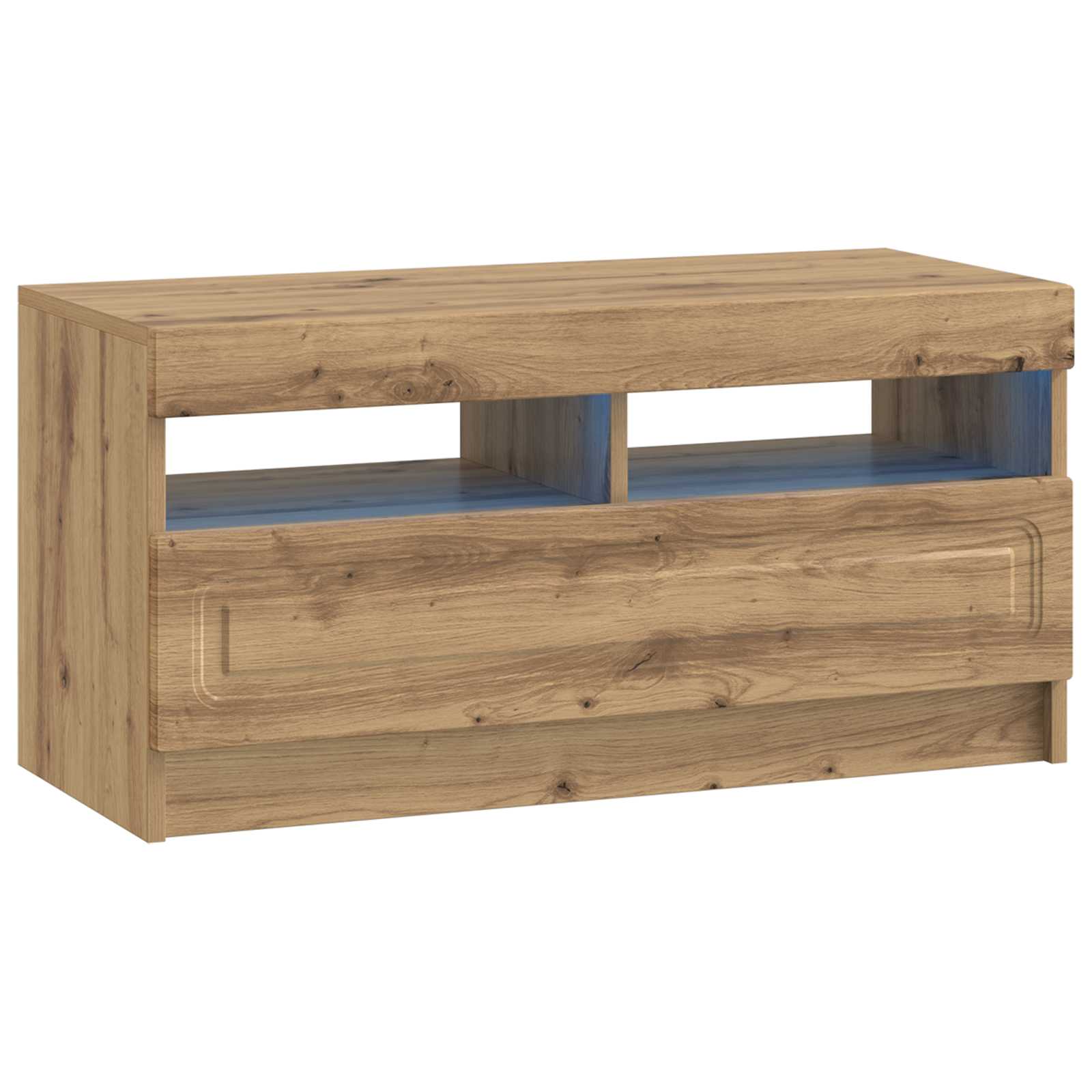 Meuble TV LED 5 pièces Chêne artisanal Bois d'ingénierie
