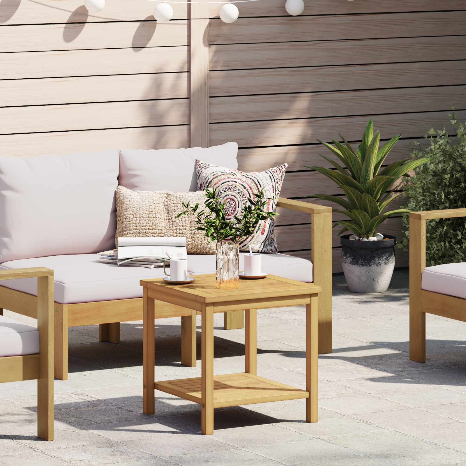 Table d'appoint Huile Naturelle 45 x 45 x 45 cm - XIOS
