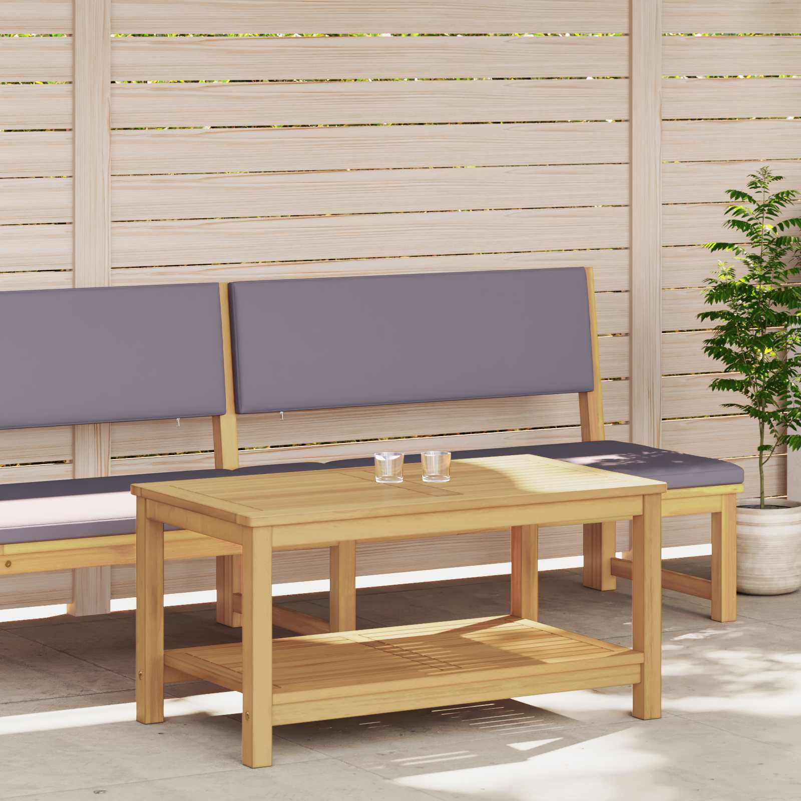 Table d'appoint Huile Naturelle 90 x 50 x 45 cm - XIOS