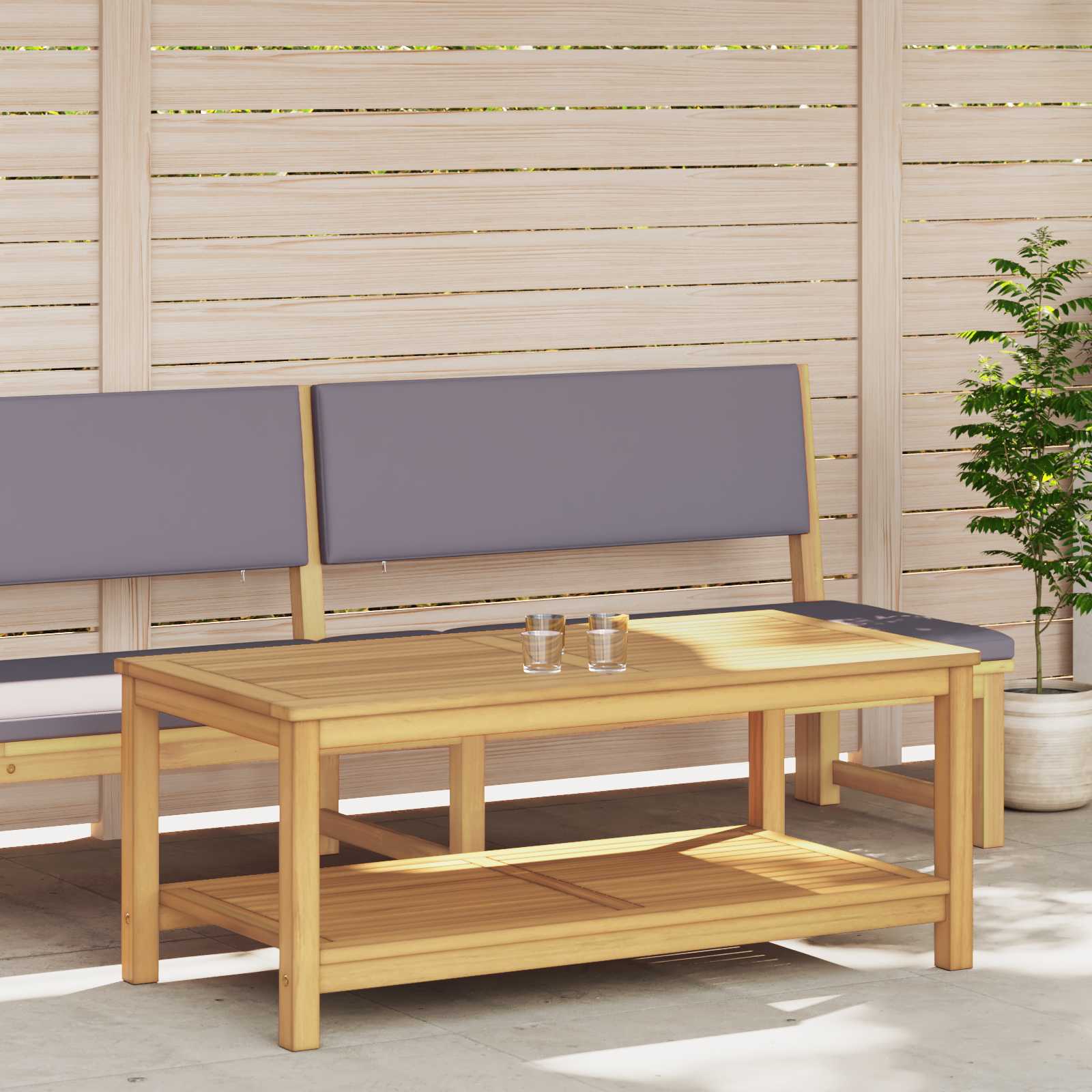 Table d'appoint Huile Naturelle 110 x 55 x 45 cm - XIOS