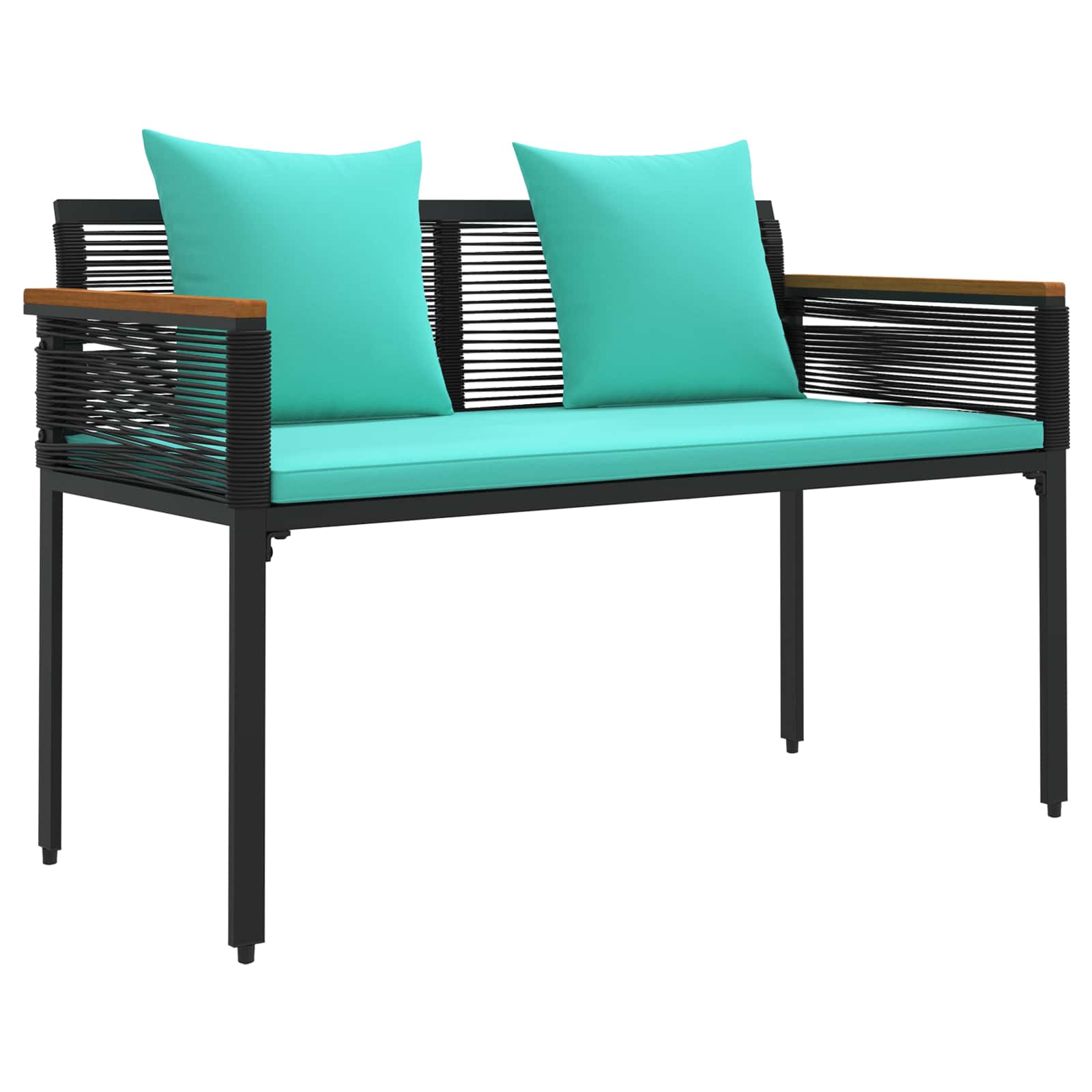 Ensemble de meubles d'extérieur Noir et turquoise polyrotin - XIOS